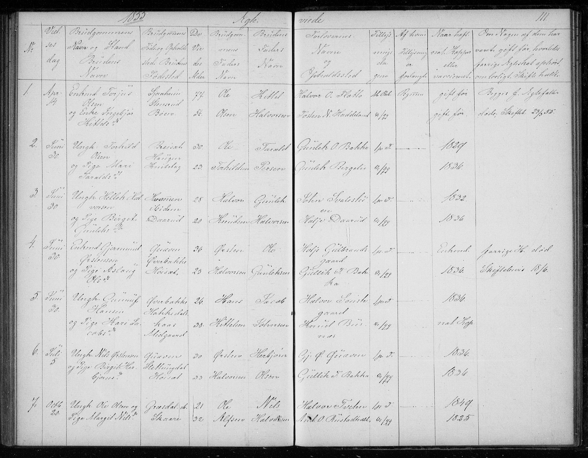 Gransherad kirkebøker, SAKO/A-267/F/Fb/L0003: Parish register (official) no. II 3, 1844-1859, p. 111