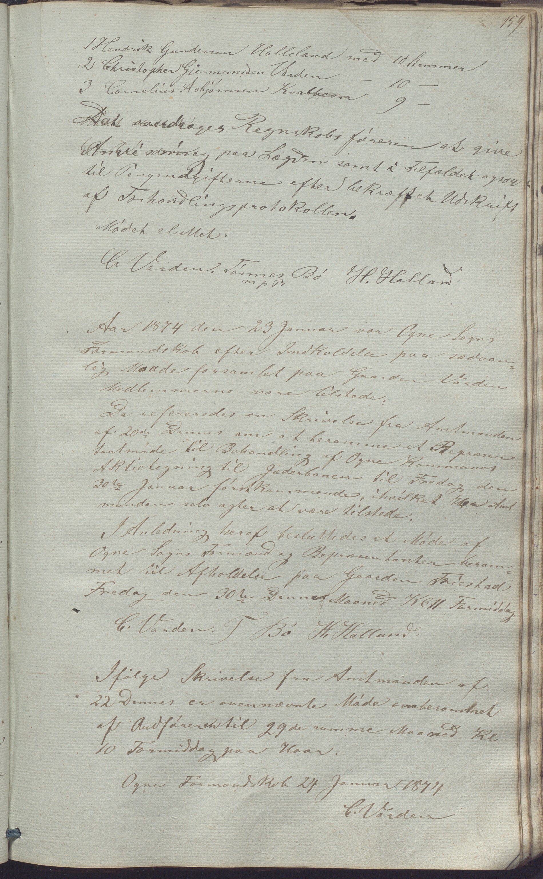 Ogna kommune- Formannskapet, IKAR/K-100909/A/L0001: Møtebok, 1838-1879, p. 159a