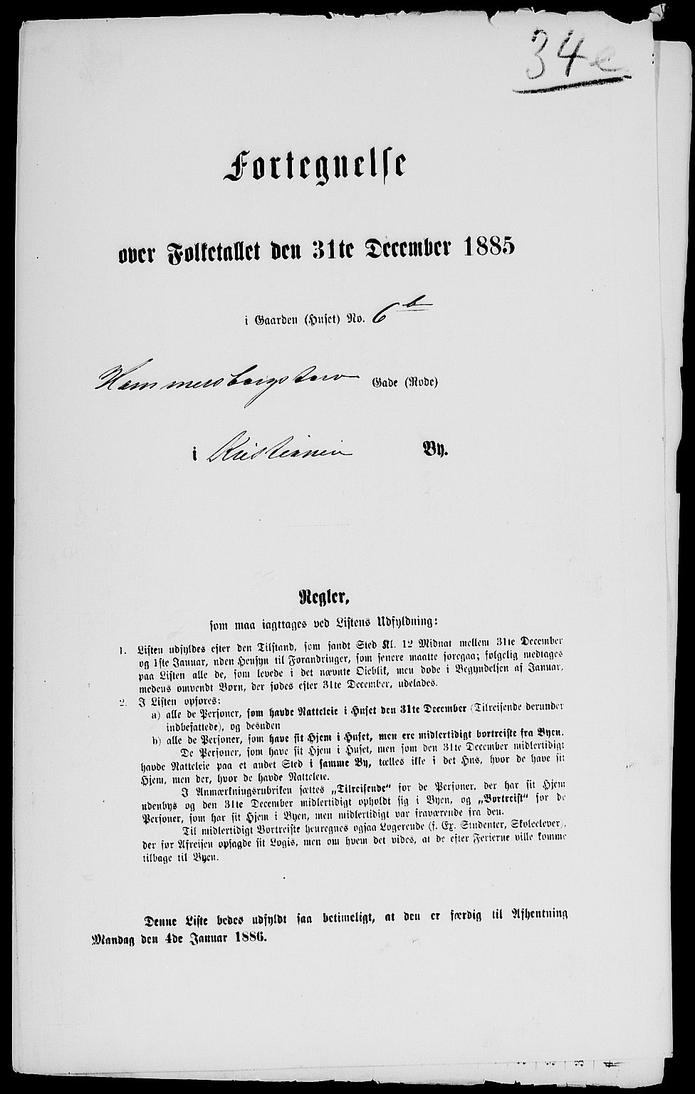 RA, 1885 census for 0301 Kristiania, 1885, p. 1604