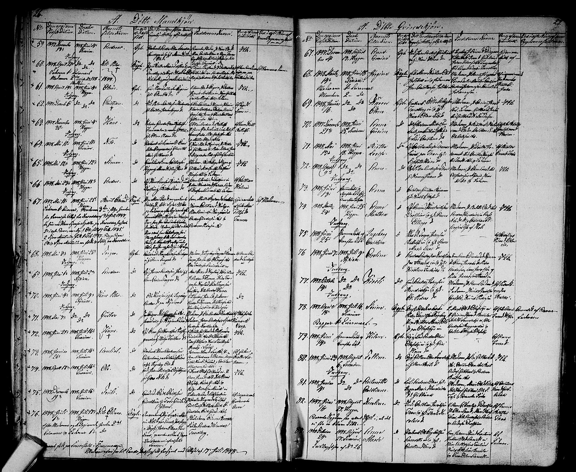 Modum kirkebøker, AV/SAKO-A-234/G/Ga/L0005: Parish register (copy) no. I 5, 1847-1853, p. 26-27