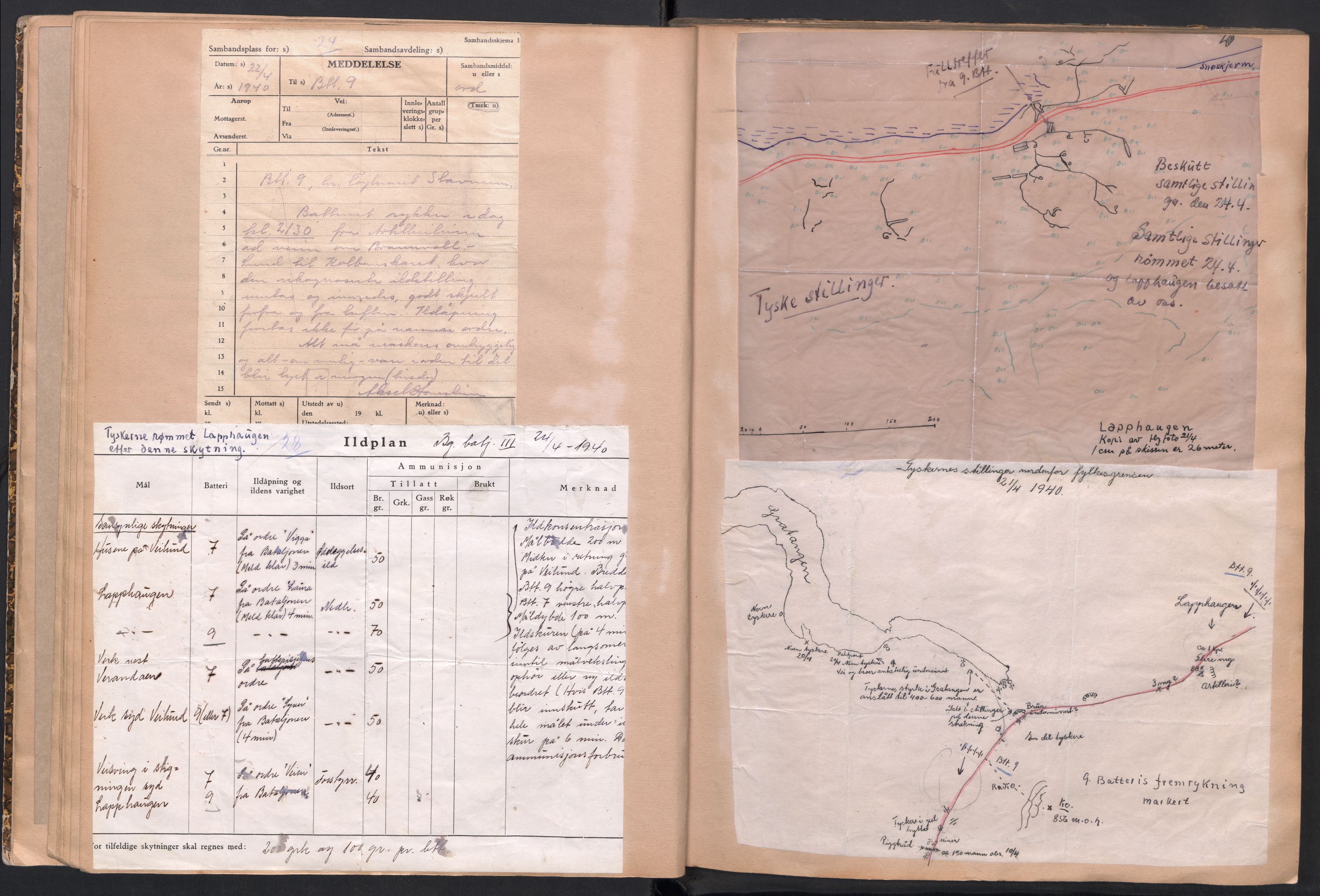 Forsvaret, Forsvarets krigshistoriske avdeling, AV/RA-RAFA-2017/Y/Yh/L0230: Løytnant Stavnum: Scrapbook fra 9. batteris deltakelse i Felttoget i Nord-Norge 1940, 1939-1960, p. 11