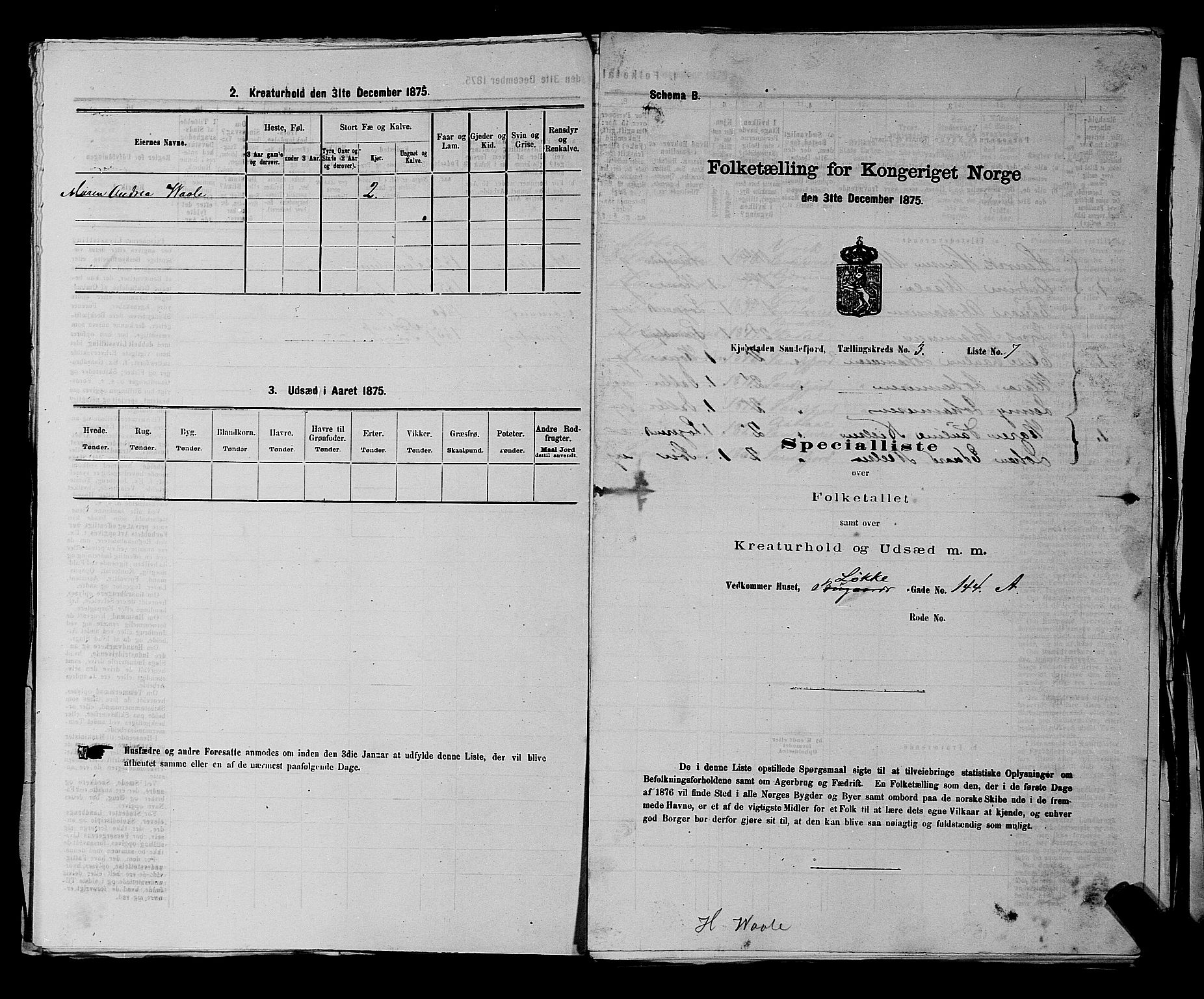 SAKO, 1875 census for 0706B Sandeherred/Sandefjord, 1875, p. 364