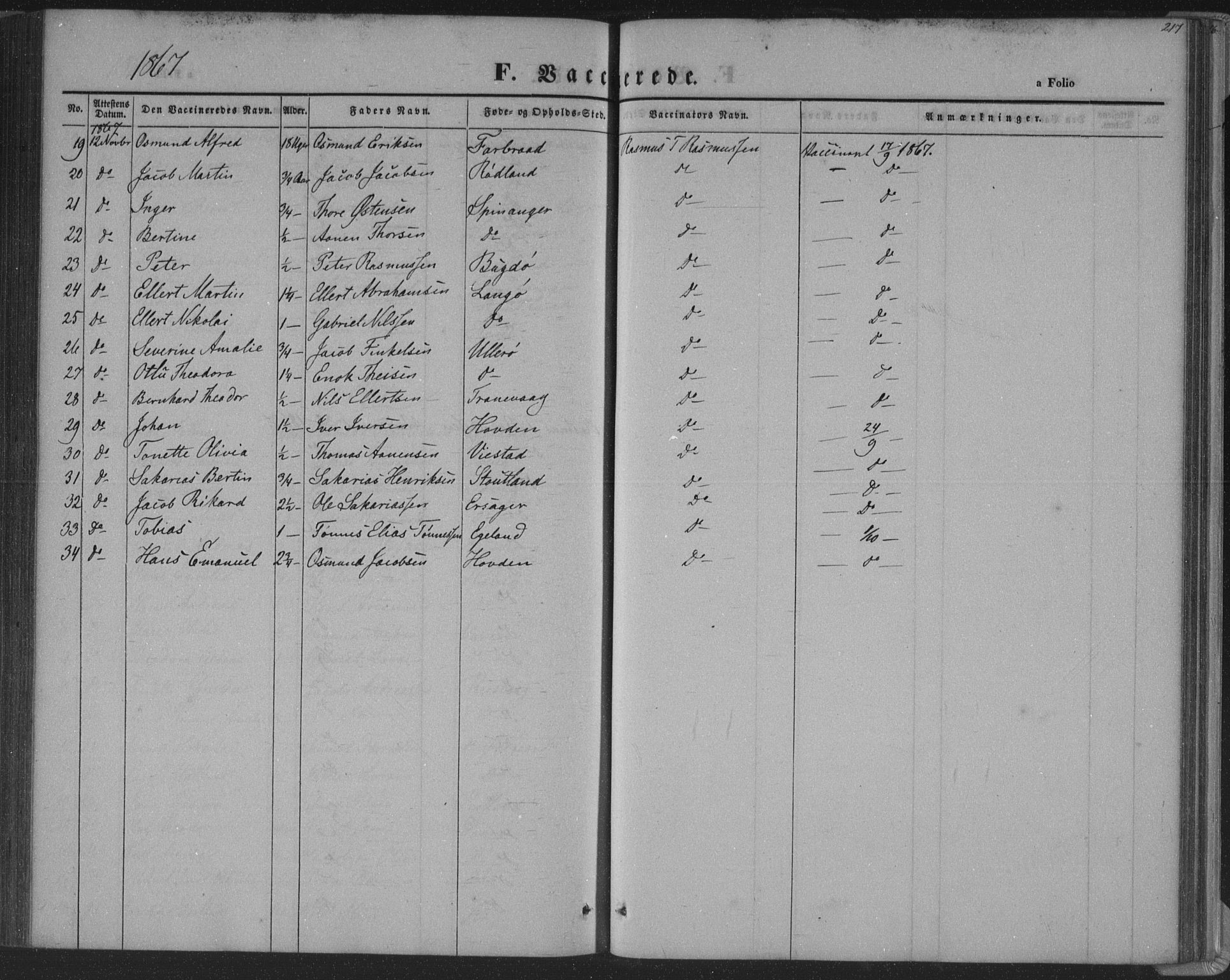 Herad sokneprestkontor, AV/SAK-1111-0018/F/Fa/Fab/L0003: Parish register (official) no. A 3, 1844-1853, p. 217