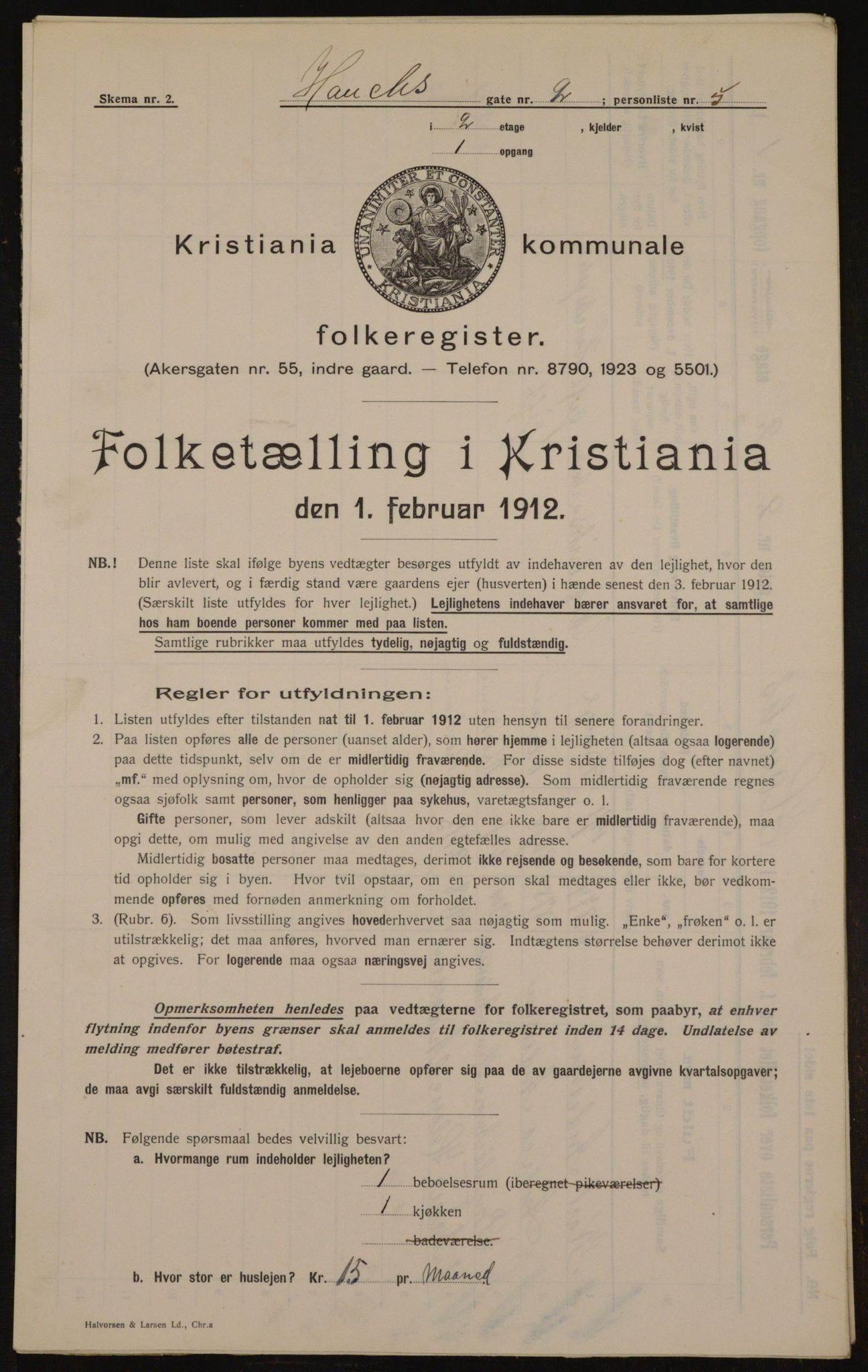 OBA, Municipal Census 1912 for Kristiania, 1912, p. 35396