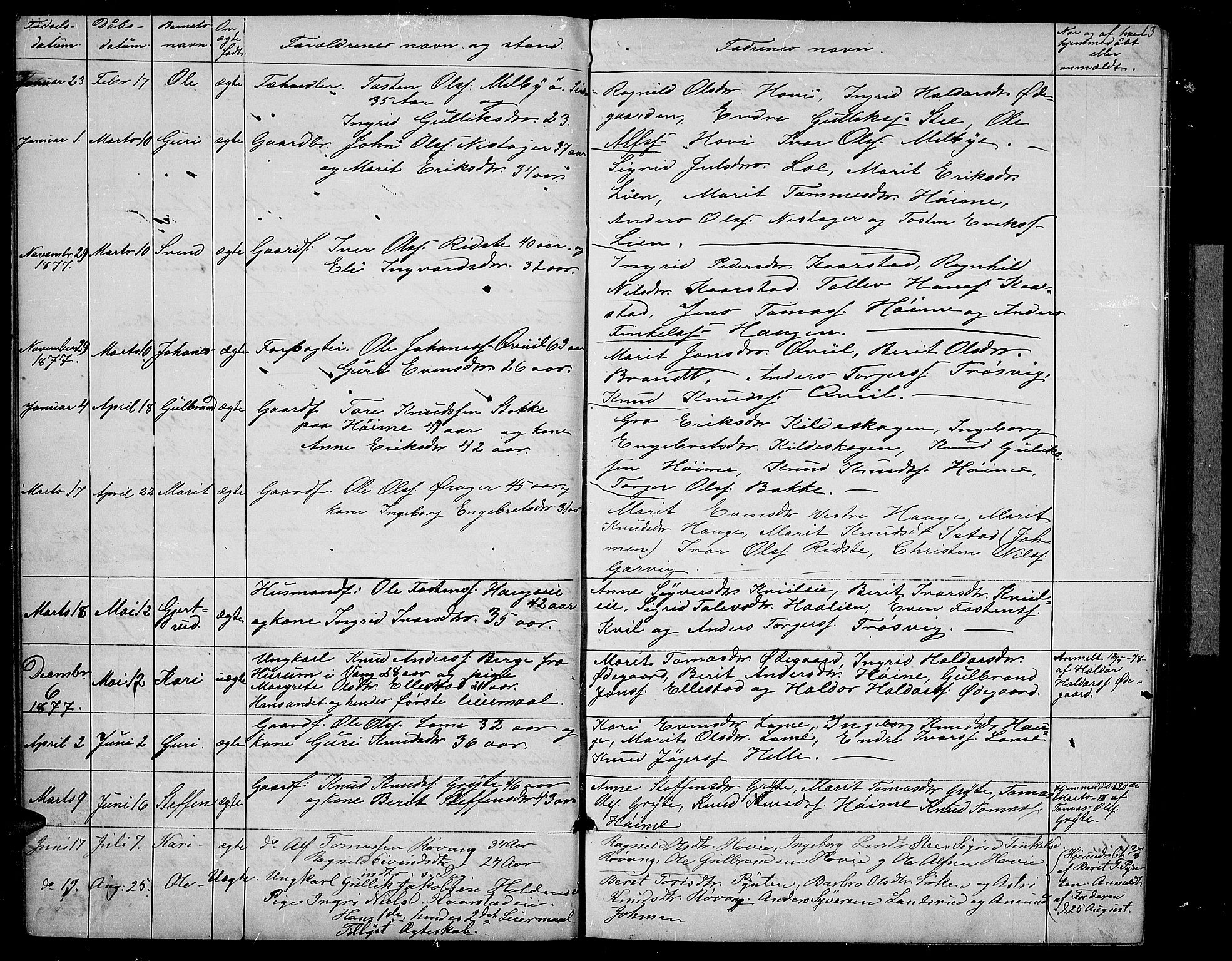 Vestre Slidre prestekontor, SAH/PREST-136/H/Ha/Hab/L0002: Parish register (copy) no. 2, 1869-1882, p. 13