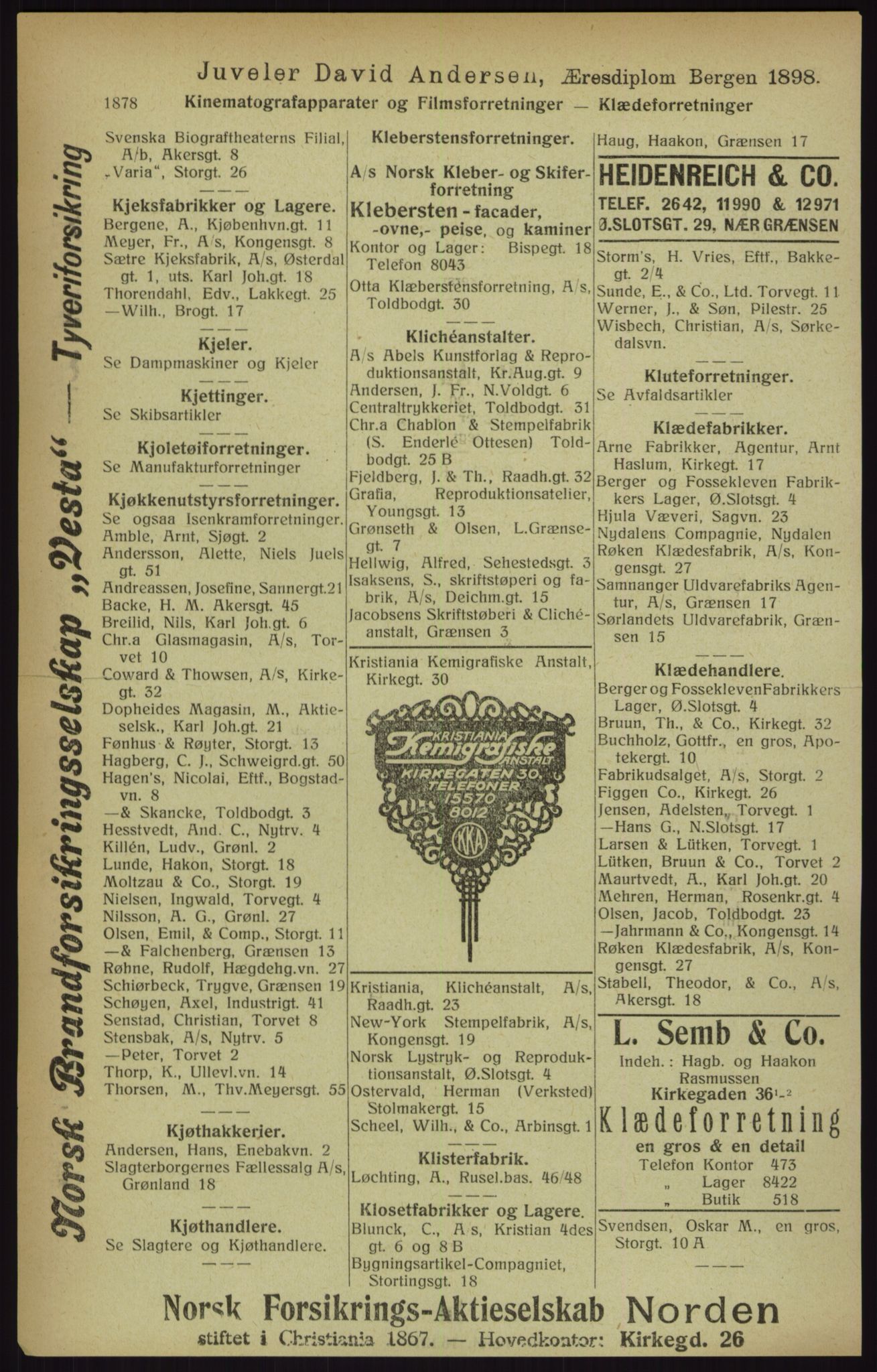 Kristiania/Oslo adressebok, PUBL/-, 1916, p. 1878