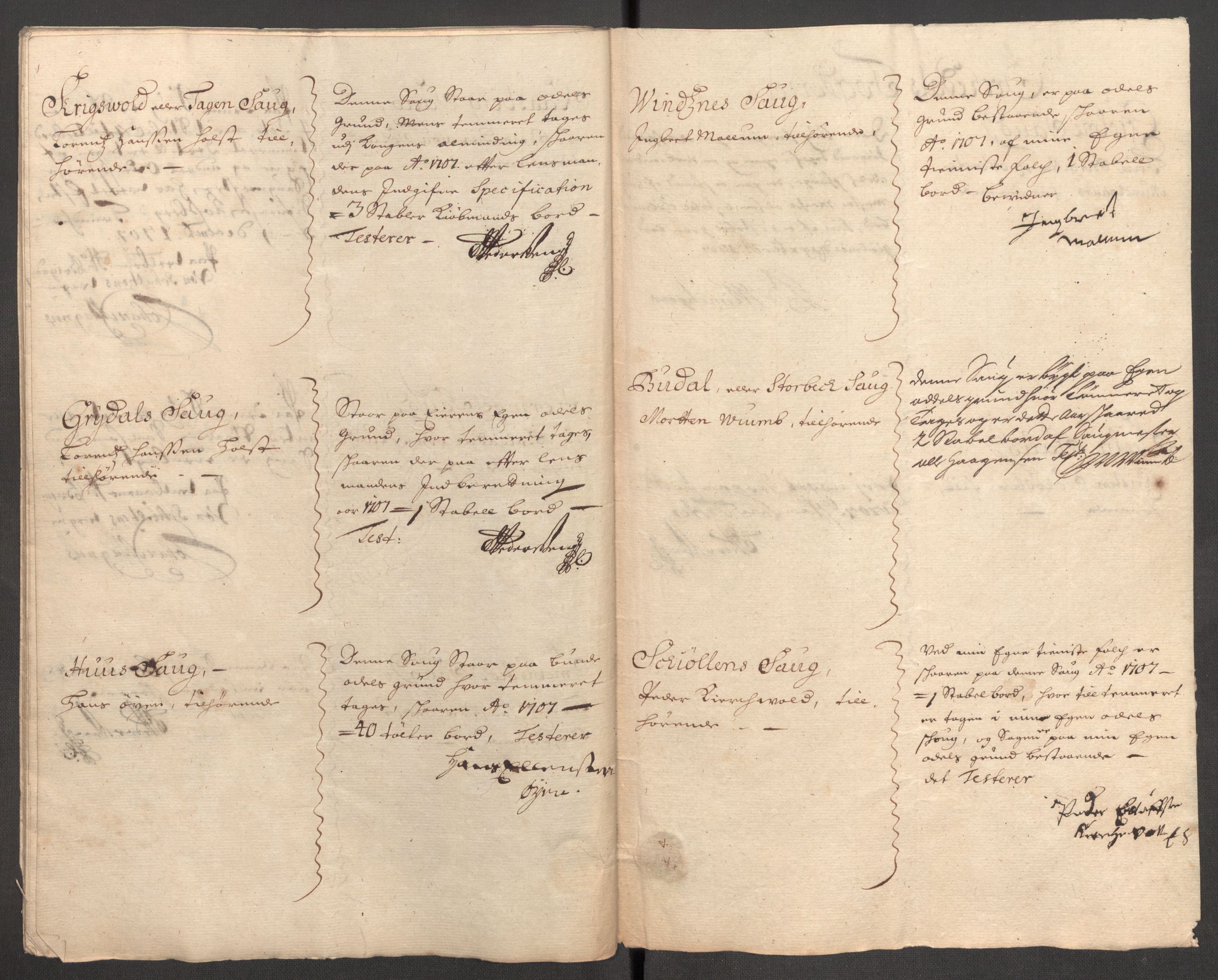 Rentekammeret inntil 1814, Reviderte regnskaper, Fogderegnskap, RA/EA-4092/R60/L3957: Fogderegnskap Orkdal og Gauldal, 1707, p. 222