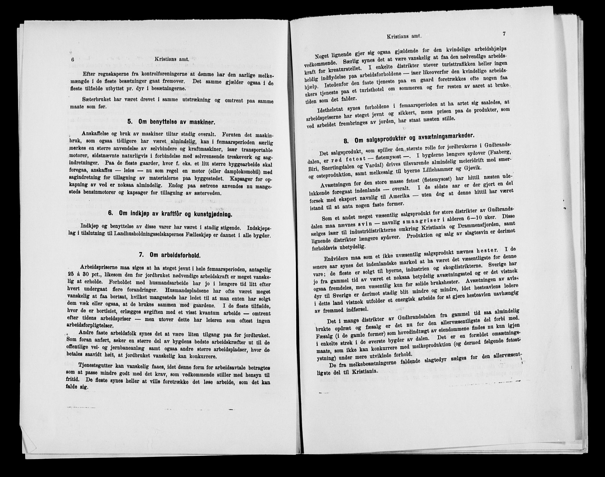 Statistisk sentralbyrå, Næringsøkonomiske emner, Generelt - Amtmennenes femårsberetninger, AV/RA-S-2233/F/Fa/L0116: --, 1906-1915, p. 208