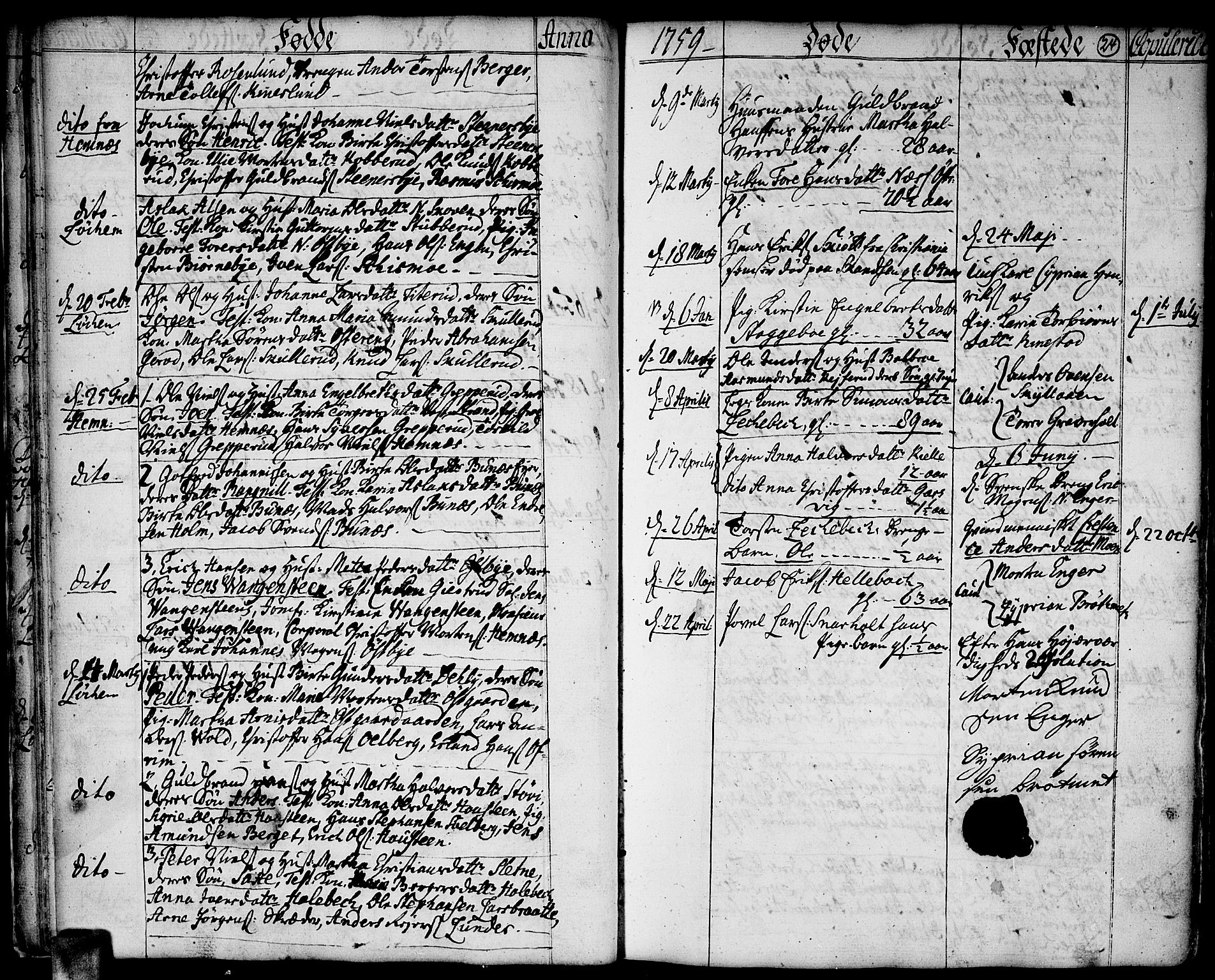 Høland prestekontor Kirkebøker, AV/SAO-A-10346a/F/Fa/L0004: Parish register (official) no. I 4, 1757-1780, p. 24