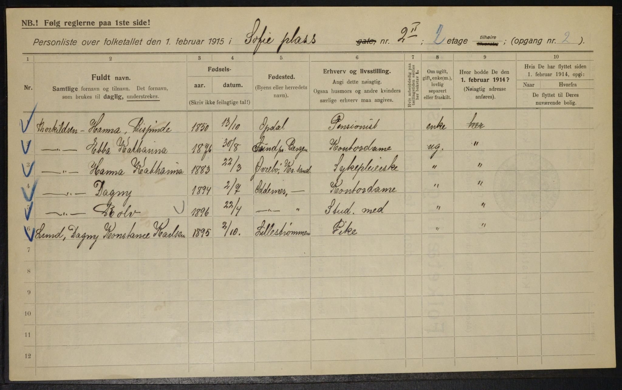 OBA, Municipal Census 1915 for Kristiania, 1915, p. 99250