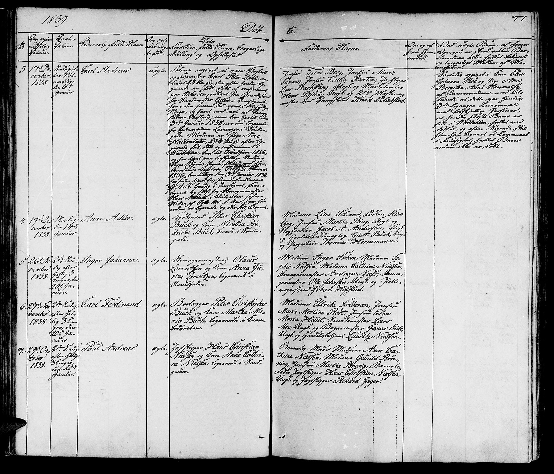 Ministerialprotokoller, klokkerbøker og fødselsregistre - Sør-Trøndelag, AV/SAT-A-1456/602/L0136: Parish register (copy) no. 602C04, 1833-1845, p. 77