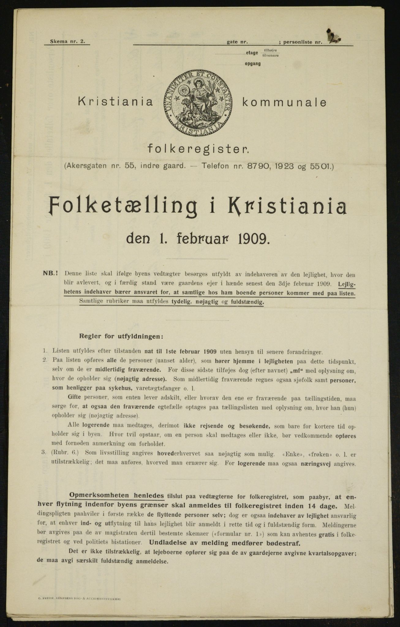 OBA, Municipal Census 1909 for Kristiania, 1909, p. 61501