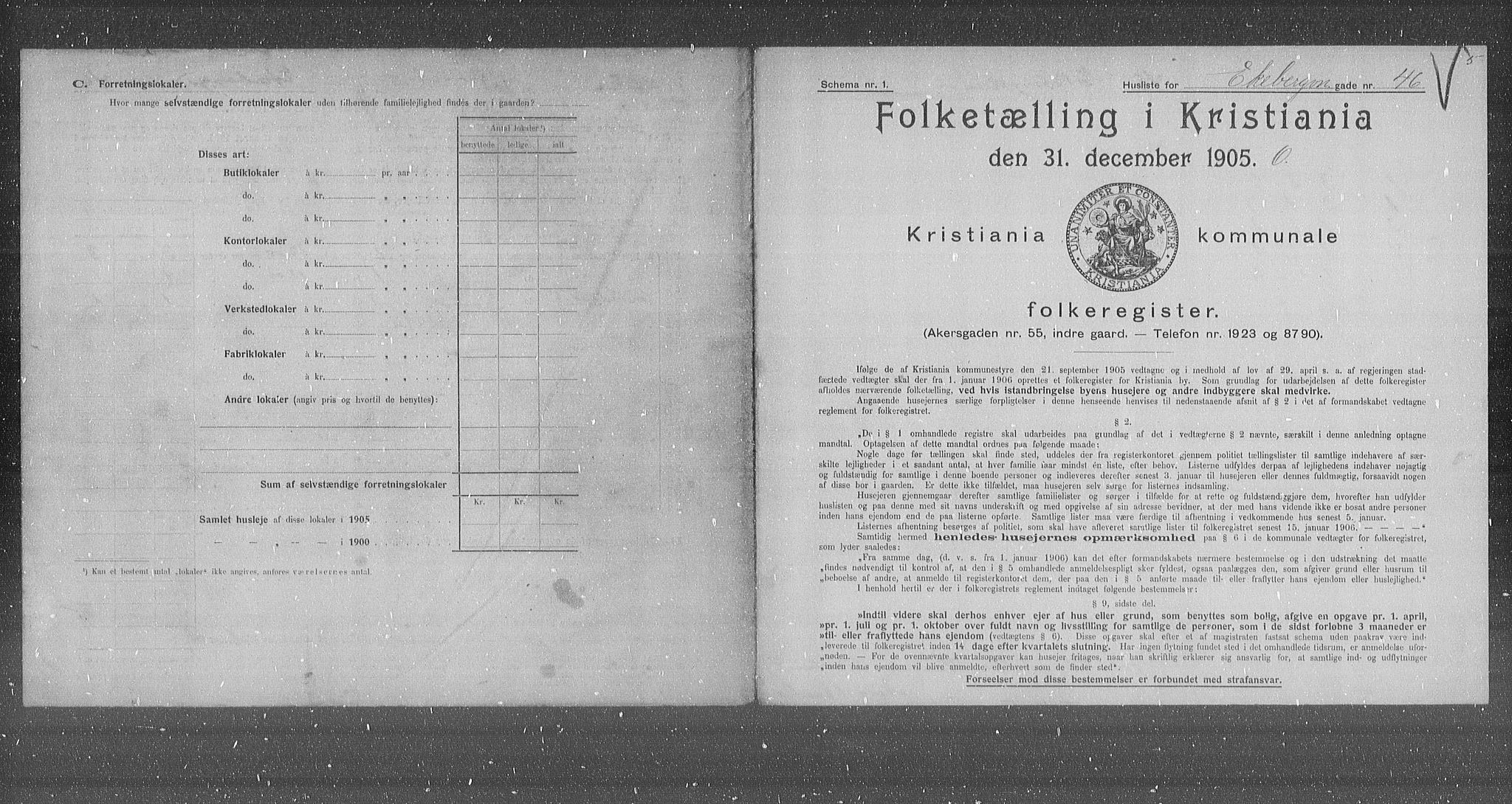 OBA, Municipal Census 1905 for Kristiania, 1905, p. 10277