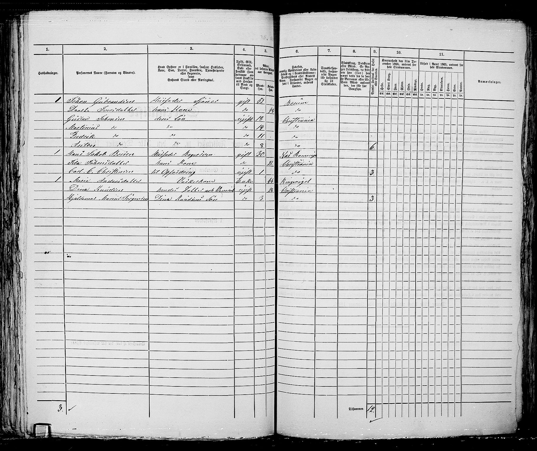 RA, 1865 census for Kristiania, 1865, p. 5131