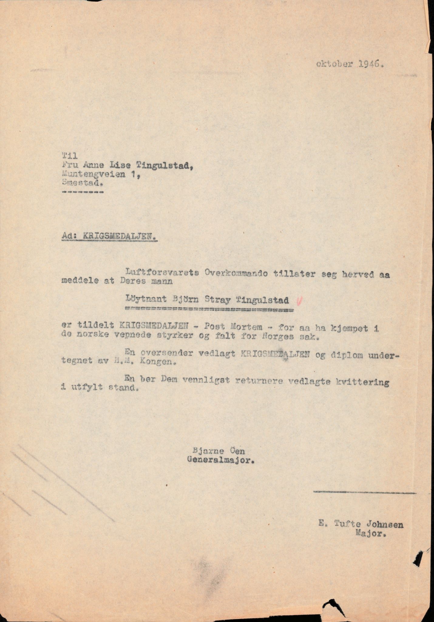 Forsvaret, Forsvarets overkommando/Luftforsvarsstaben, RA/RAFA-4079/P/Pa/L0038: Personellpapirer, 1914, p. 250