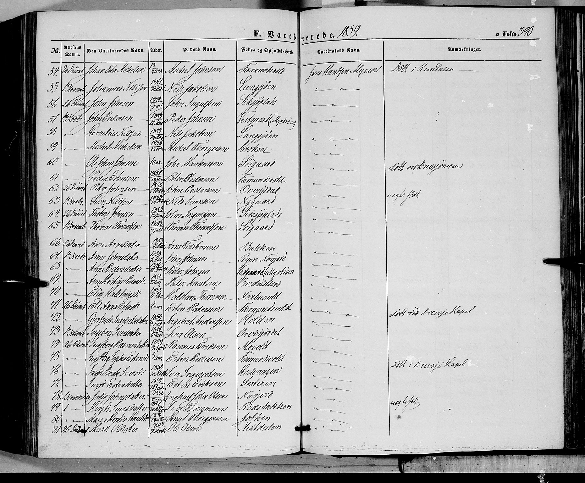 Tolga prestekontor, AV/SAH-PREST-062/K/L0006: Parish register (official) no. 6, 1852-1876, p. 390