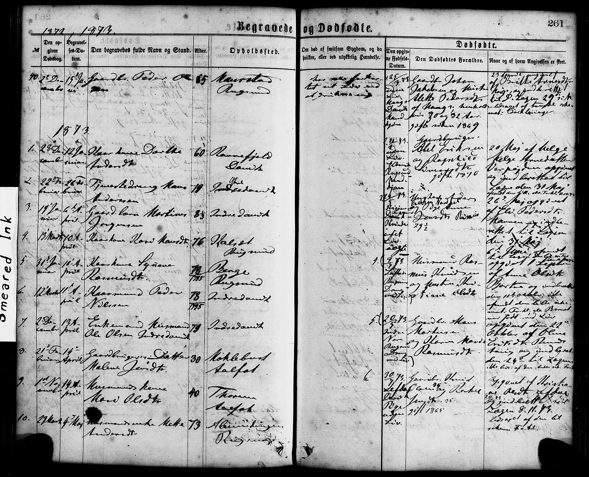 Davik sokneprestembete, SAB/A-79701/H/Haa/Haaa/L0006: Parish register (official) no. A 6, 1867-1881, p. 261