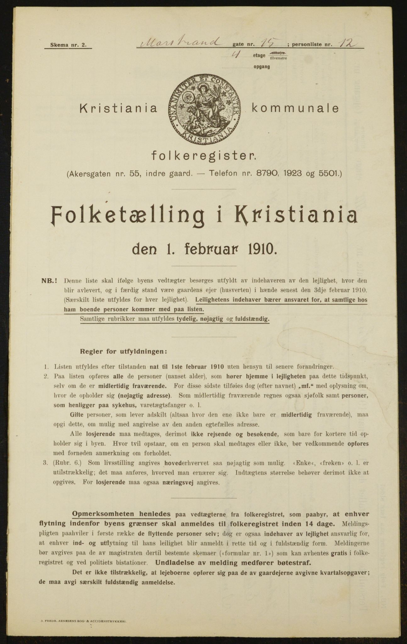 OBA, Municipal Census 1910 for Kristiania, 1910, p. 62628