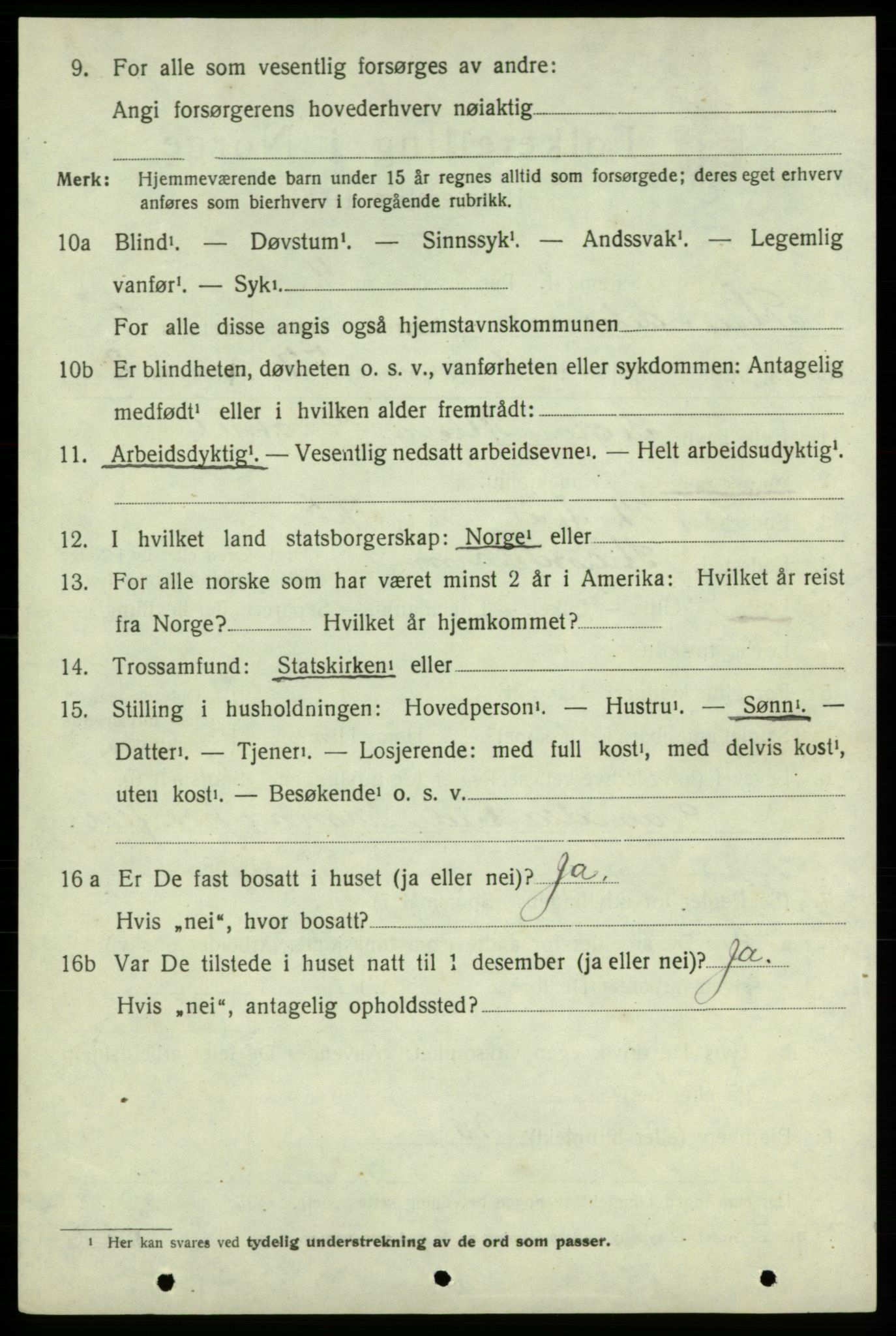 SAB, 1920 census for Strandebarm, 1920, p. 4385