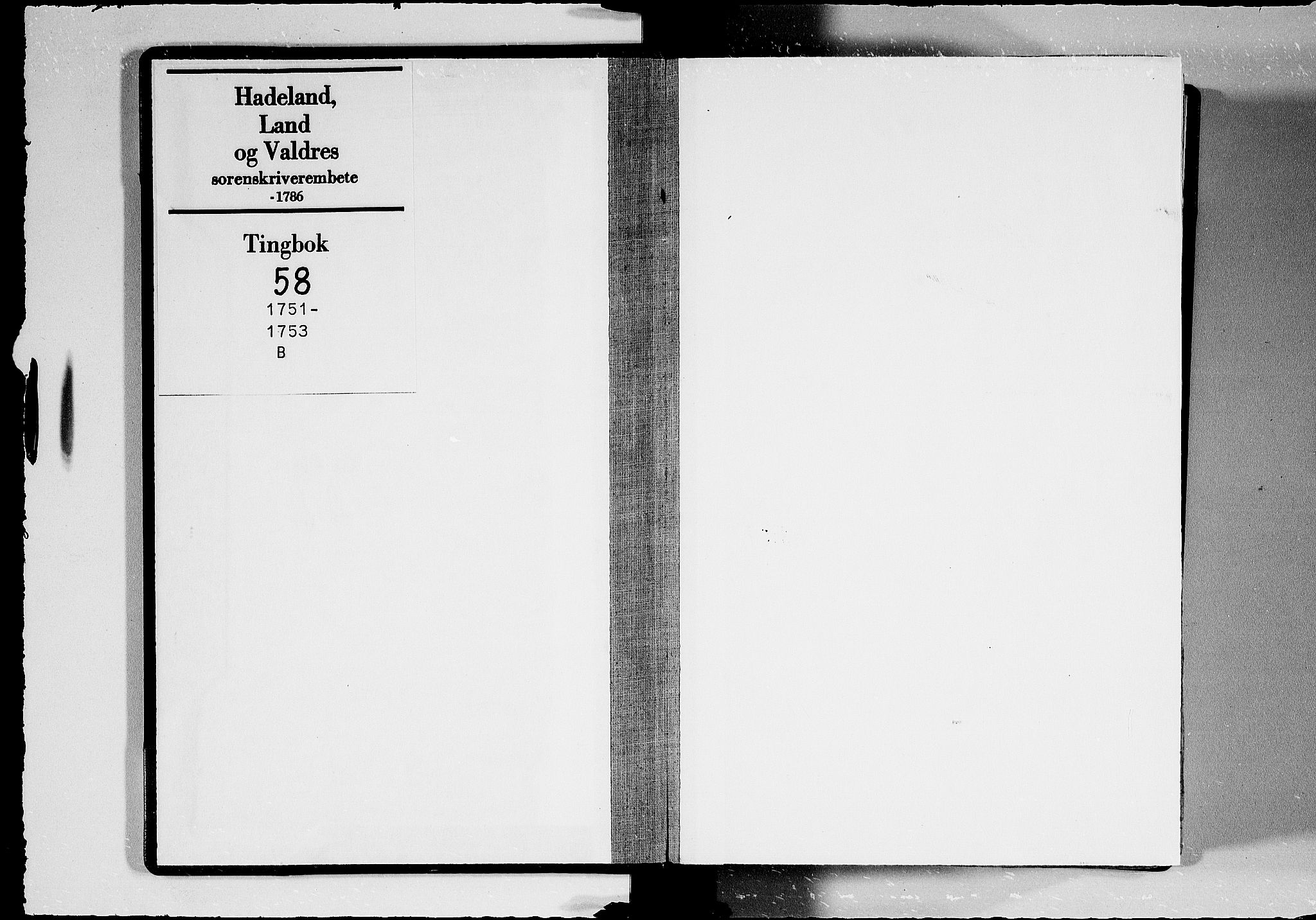Hadeland, Land og Valdres sorenskriveri, SAH/TING-028/G/Gb/L0058/0002: Tingbok / 58B:, 1751-1753