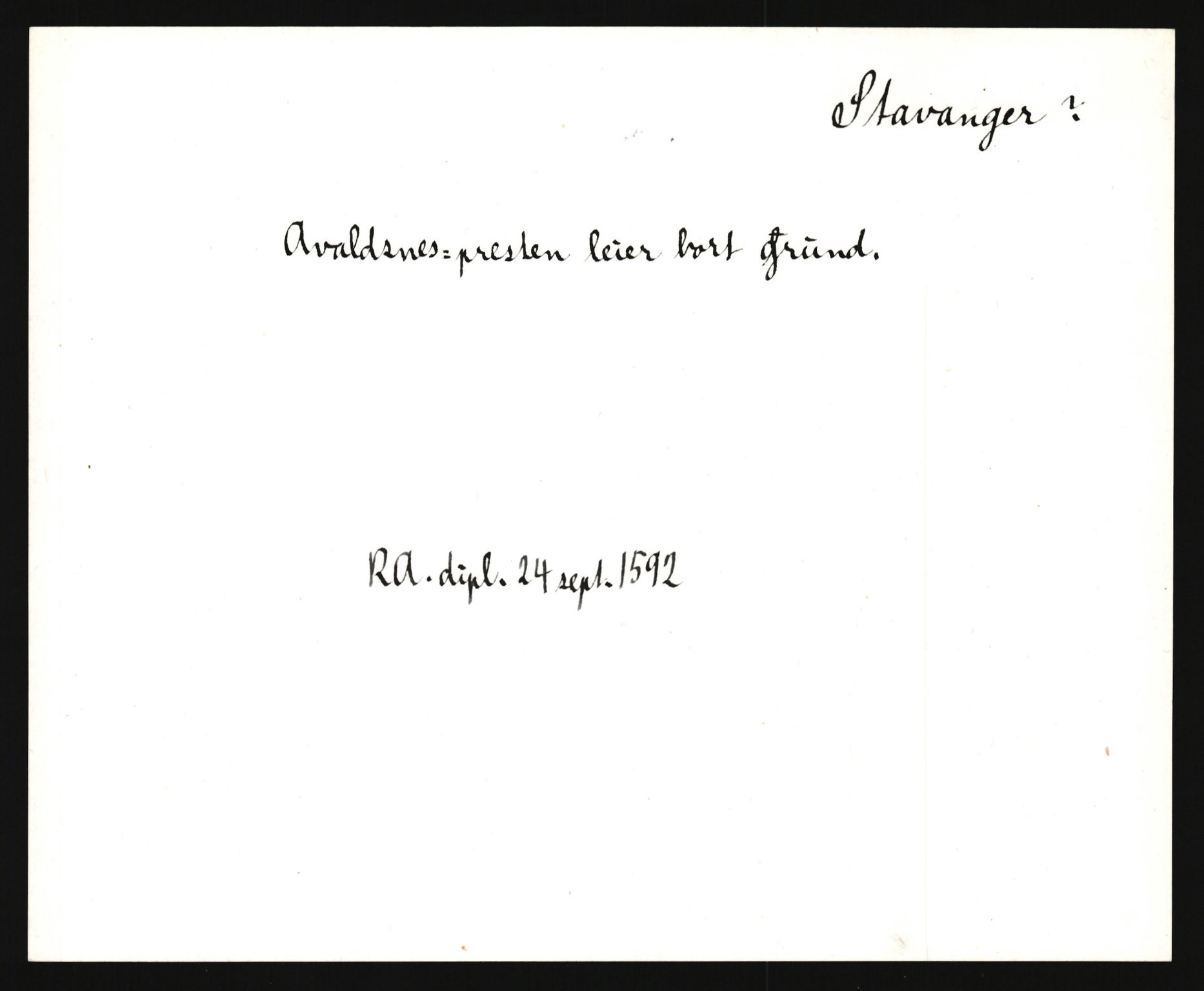 Riksarkivets diplomsamling, AV/RA-EA-5965/F35/F35e/L0027: Registreringssedler Rogaland, 1400-1700, p. 549