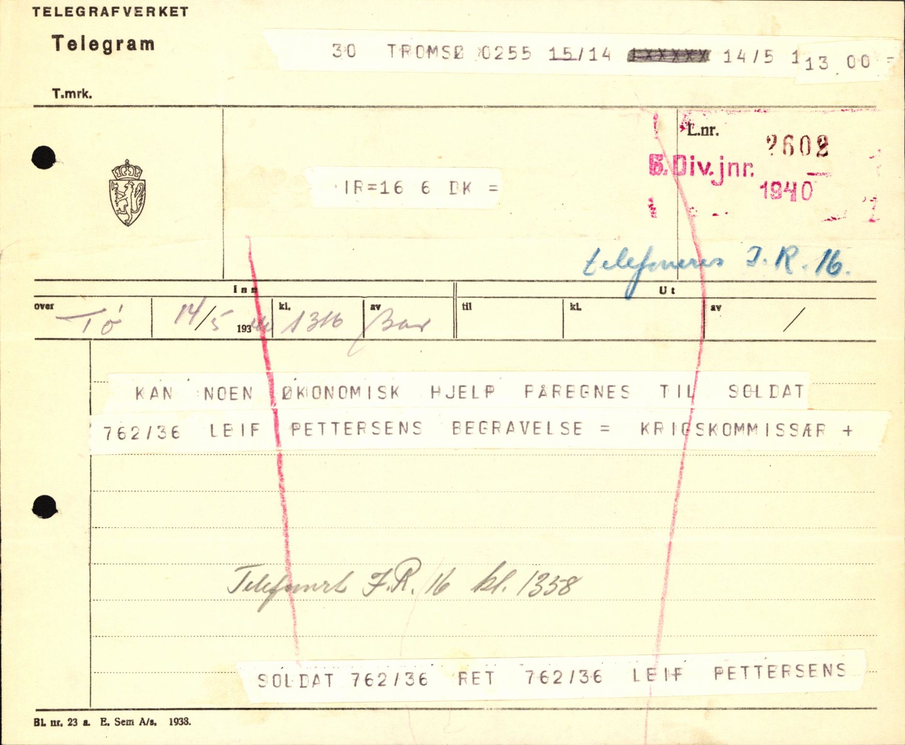 Forsvaret, Forsvarets krigshistoriske avdeling, AV/RA-RAFA-2017/Y/Yb/L0123: II-C-11-600  -  6. Divisjon med avdelinger, 1940, p. 598