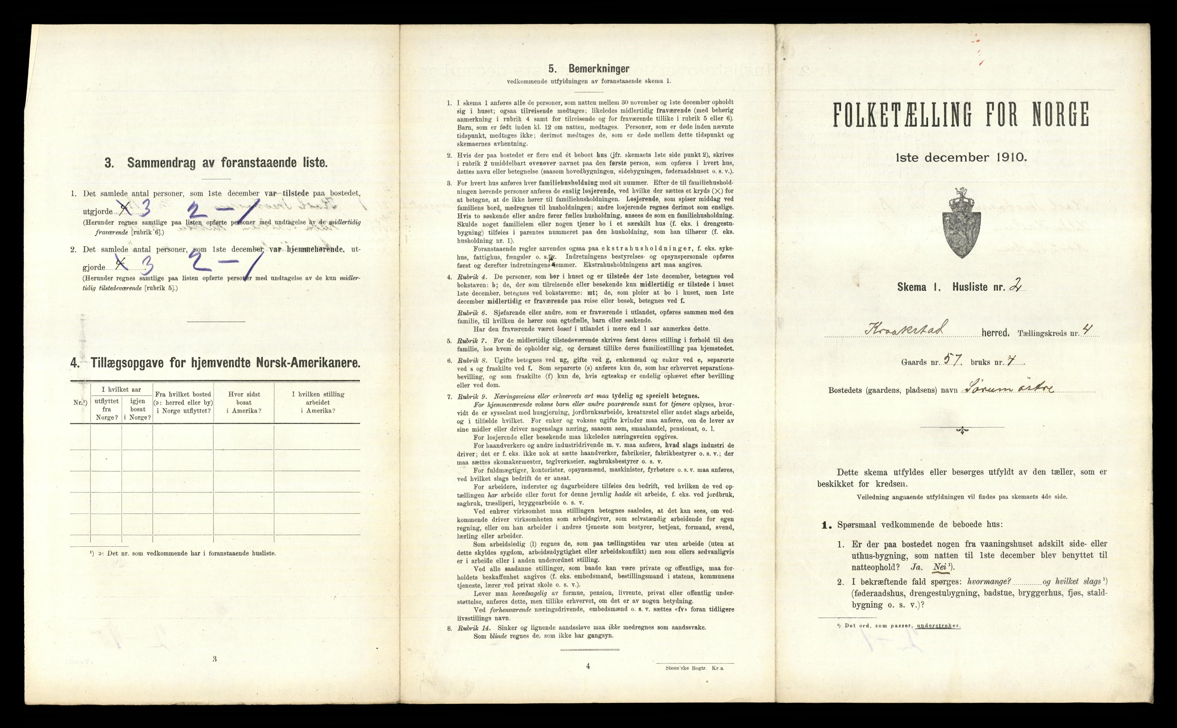 RA, 1910 census for Kråkstad, 1910, p. 421