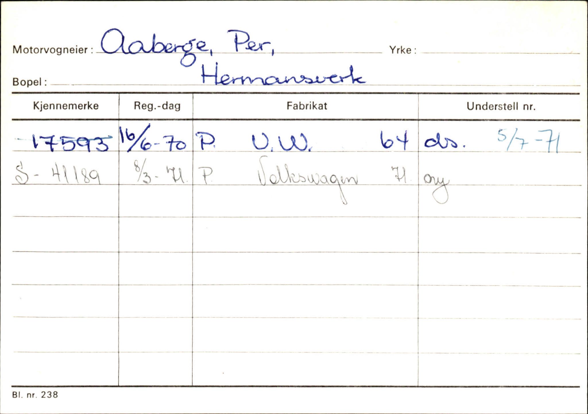 Statens vegvesen, Sogn og Fjordane vegkontor, AV/SAB-A-5301/4/F/L0126: Eigarregister Fjaler M-Å. Leikanger A-Å, 1945-1975, p. 2459