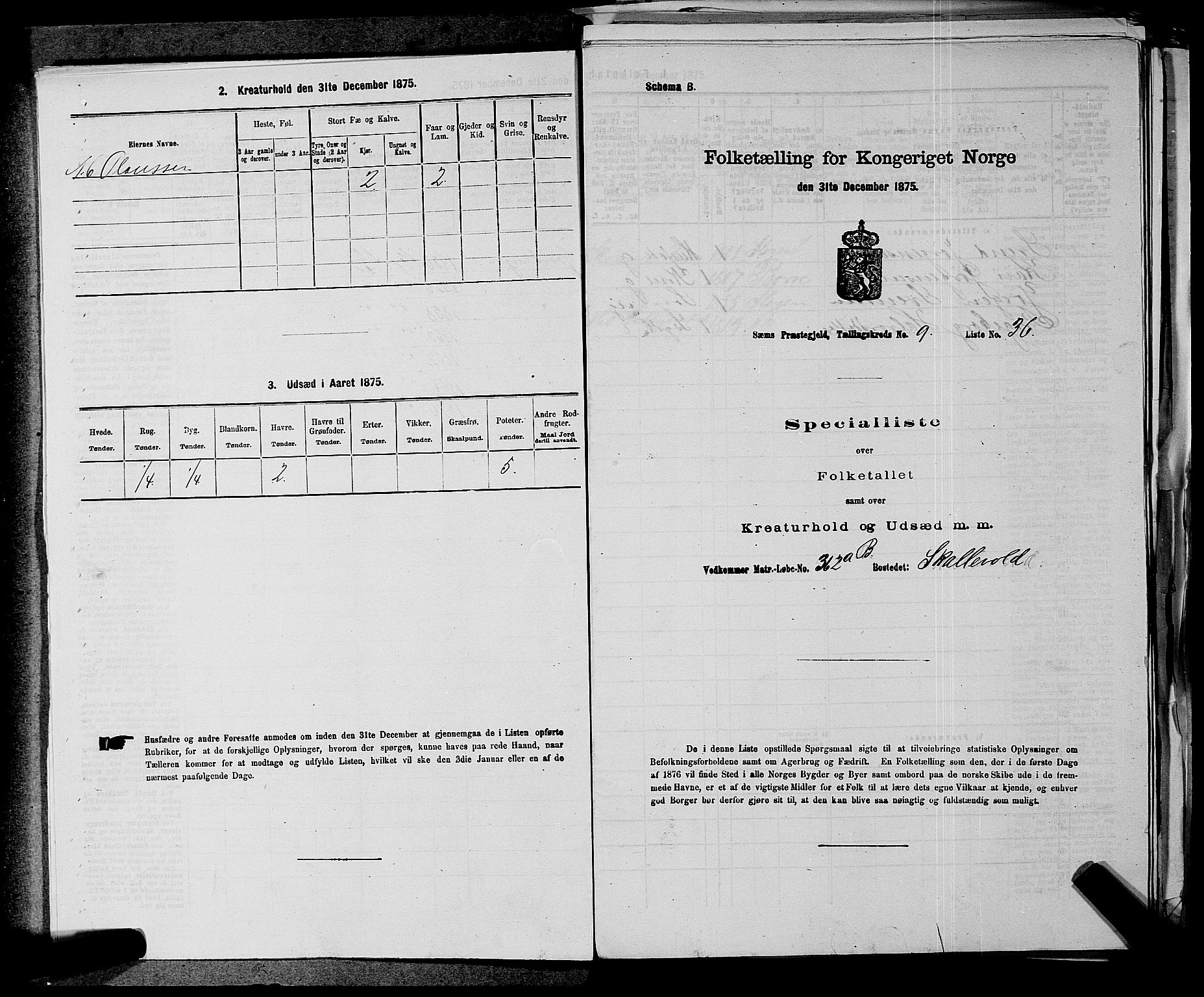 SAKO, 1875 census for 0721P Sem, 1875, p. 1500