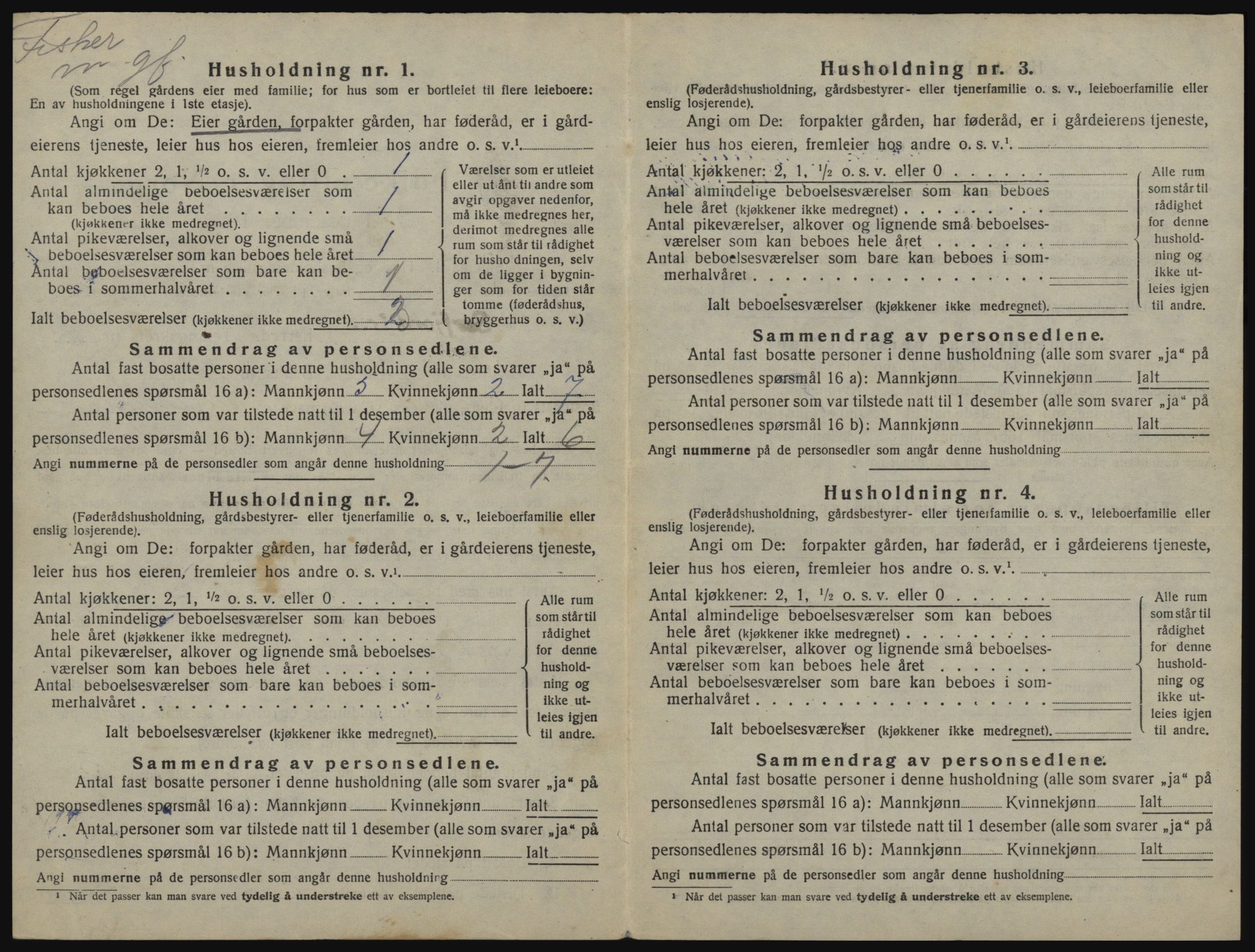 SATØ, 1920 census for Sørfjord, 1920, p. 290