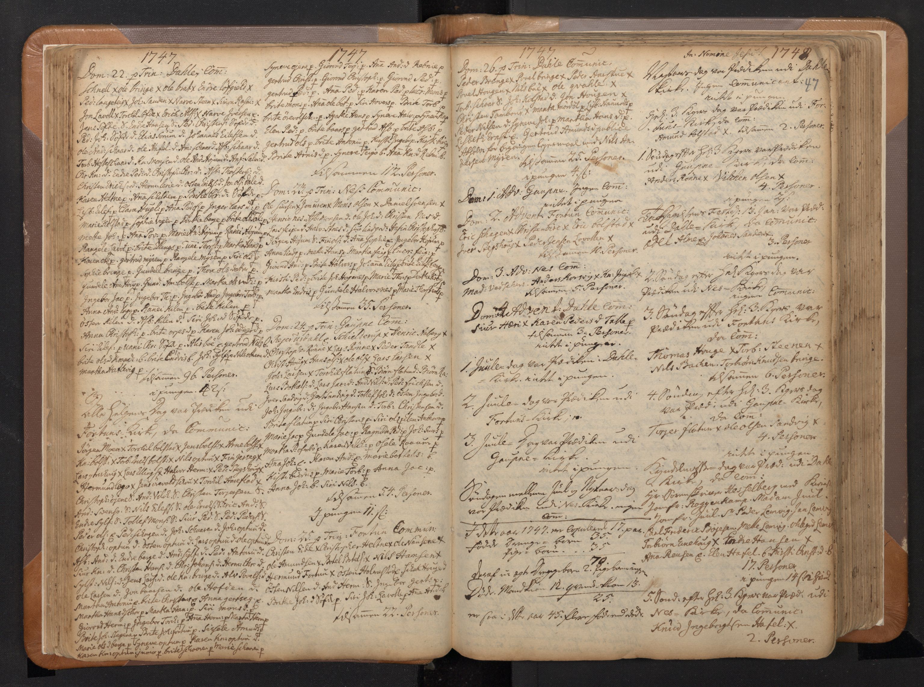 Luster sokneprestembete, SAB/A-81101/H/Haa/Haaa/L0002: Parish register (official) no. A 2, 1751-1796, p. 46b-47a