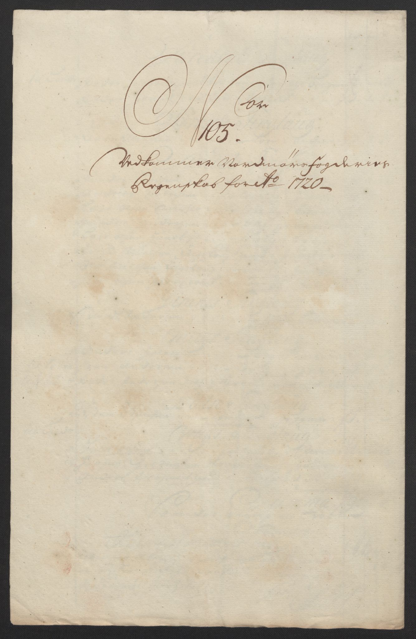 Rentekammeret inntil 1814, Reviderte regnskaper, Fogderegnskap, RA/EA-4092/R56/L3753: Fogderegnskap Nordmøre, 1720, p. 355