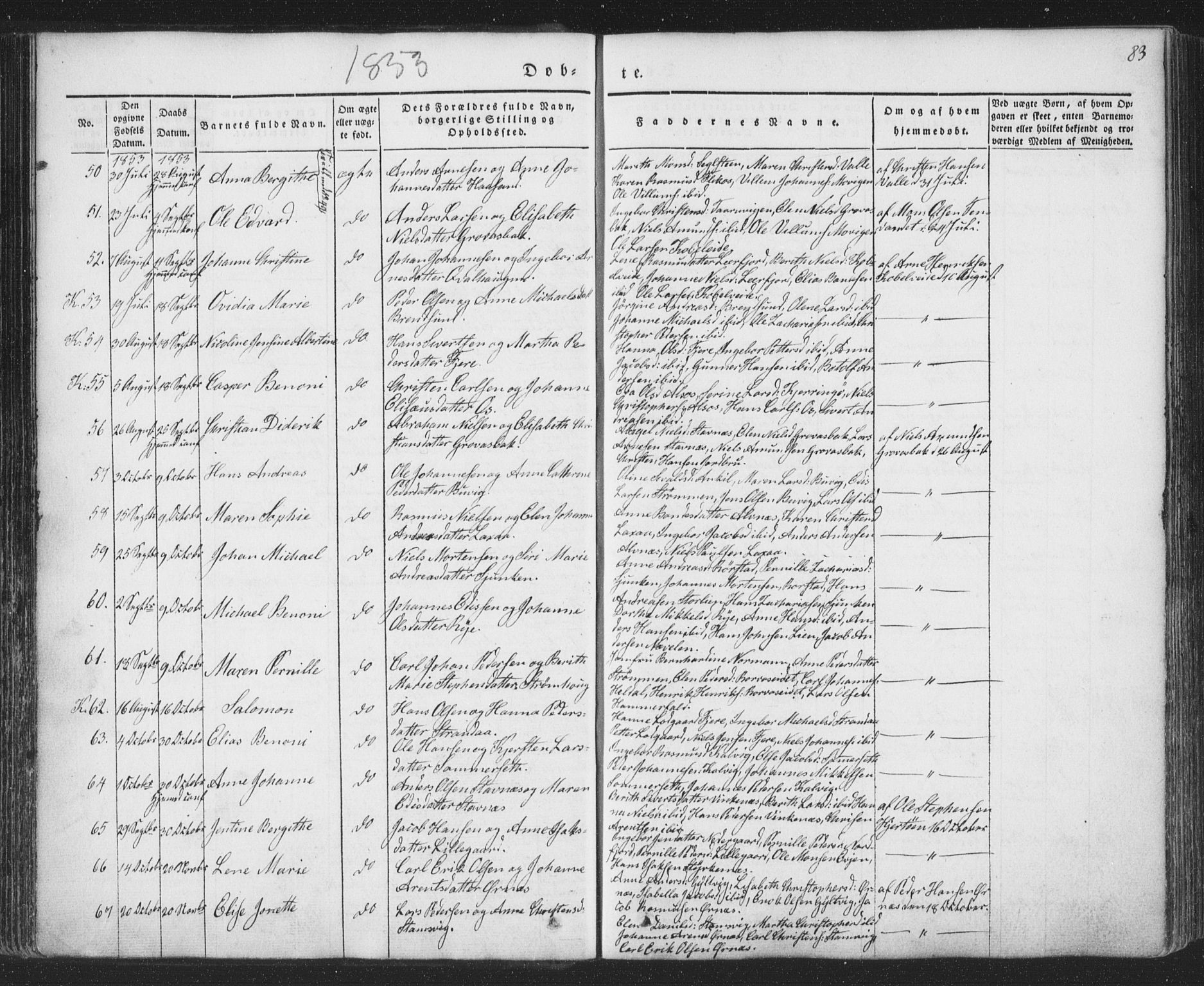 Ministerialprotokoller, klokkerbøker og fødselsregistre - Nordland, SAT/A-1459/853/L0769: Parish register (official) no. 853A08, 1836-1856, p. 83