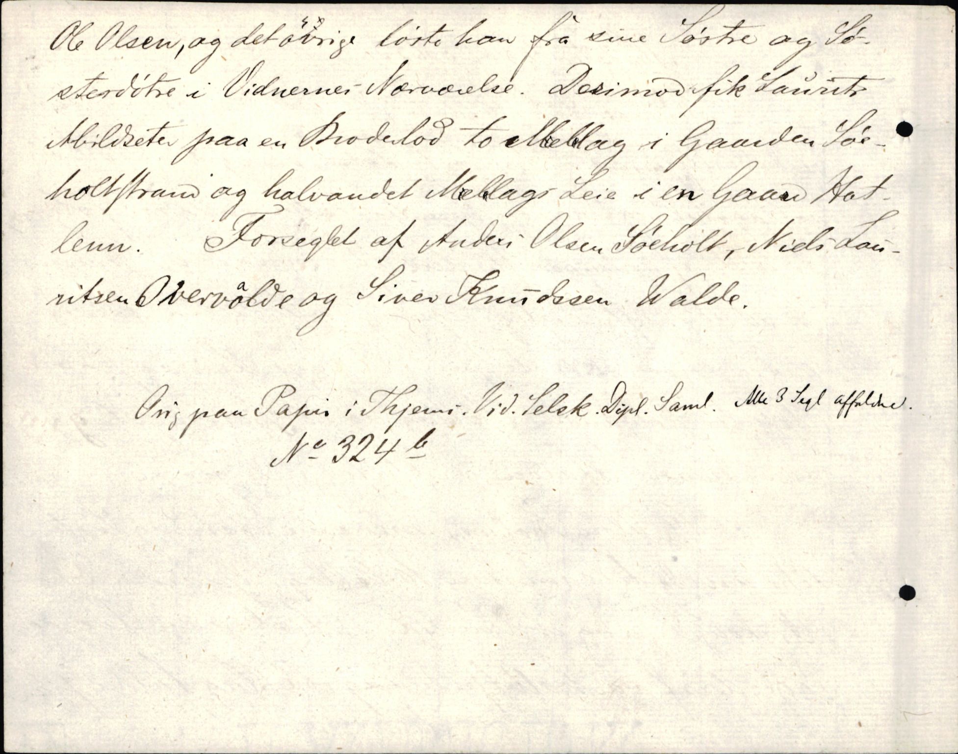 Riksarkivets diplomsamling, AV/RA-EA-5965/F35/F35d/L0004: Innlånte diplomer, seddelregister, 1643-1660, p. 396