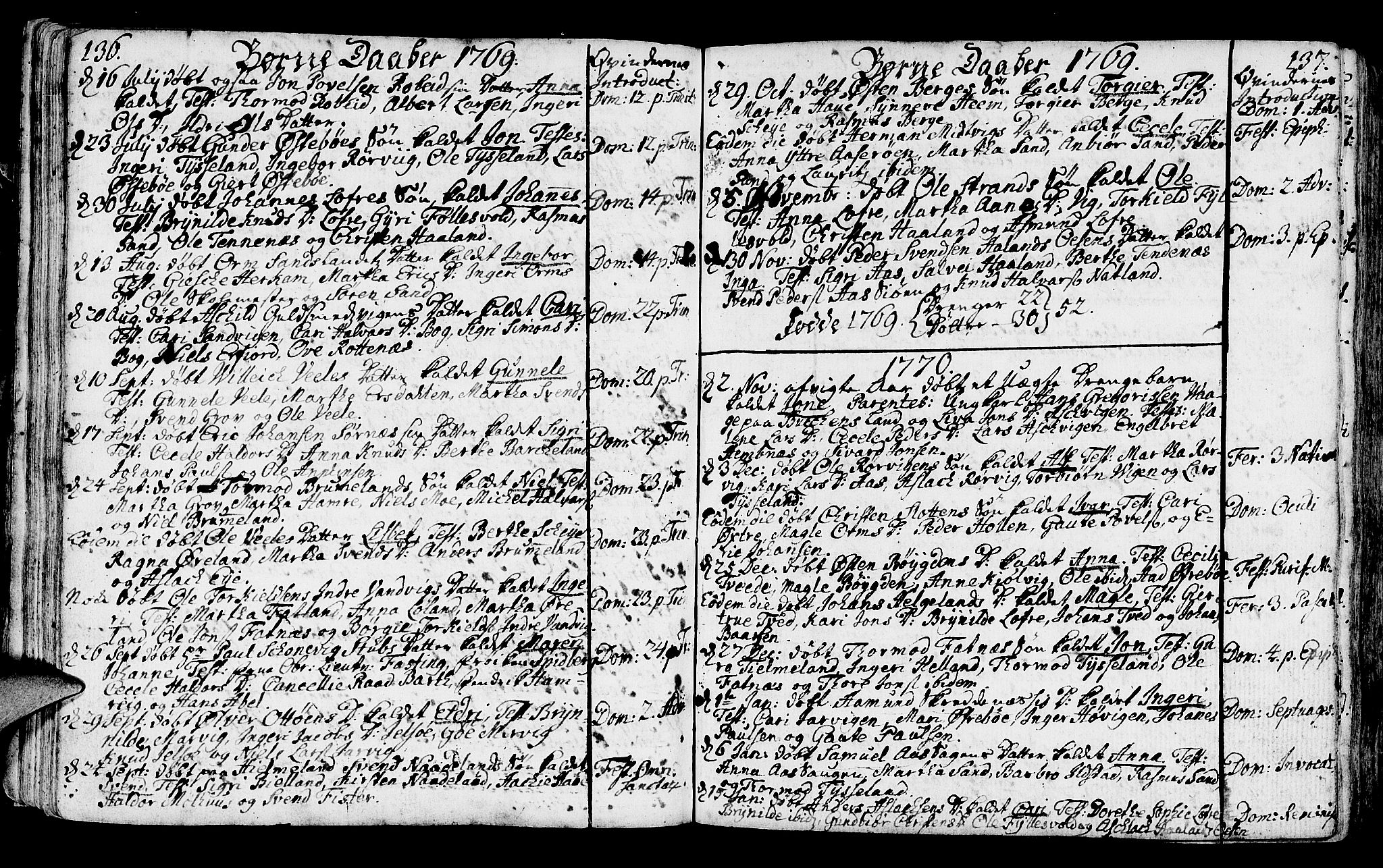 Jelsa sokneprestkontor, SAST/A-101842/01/IV: Parish register (official) no. A 3, 1768-1796, p. 136-137