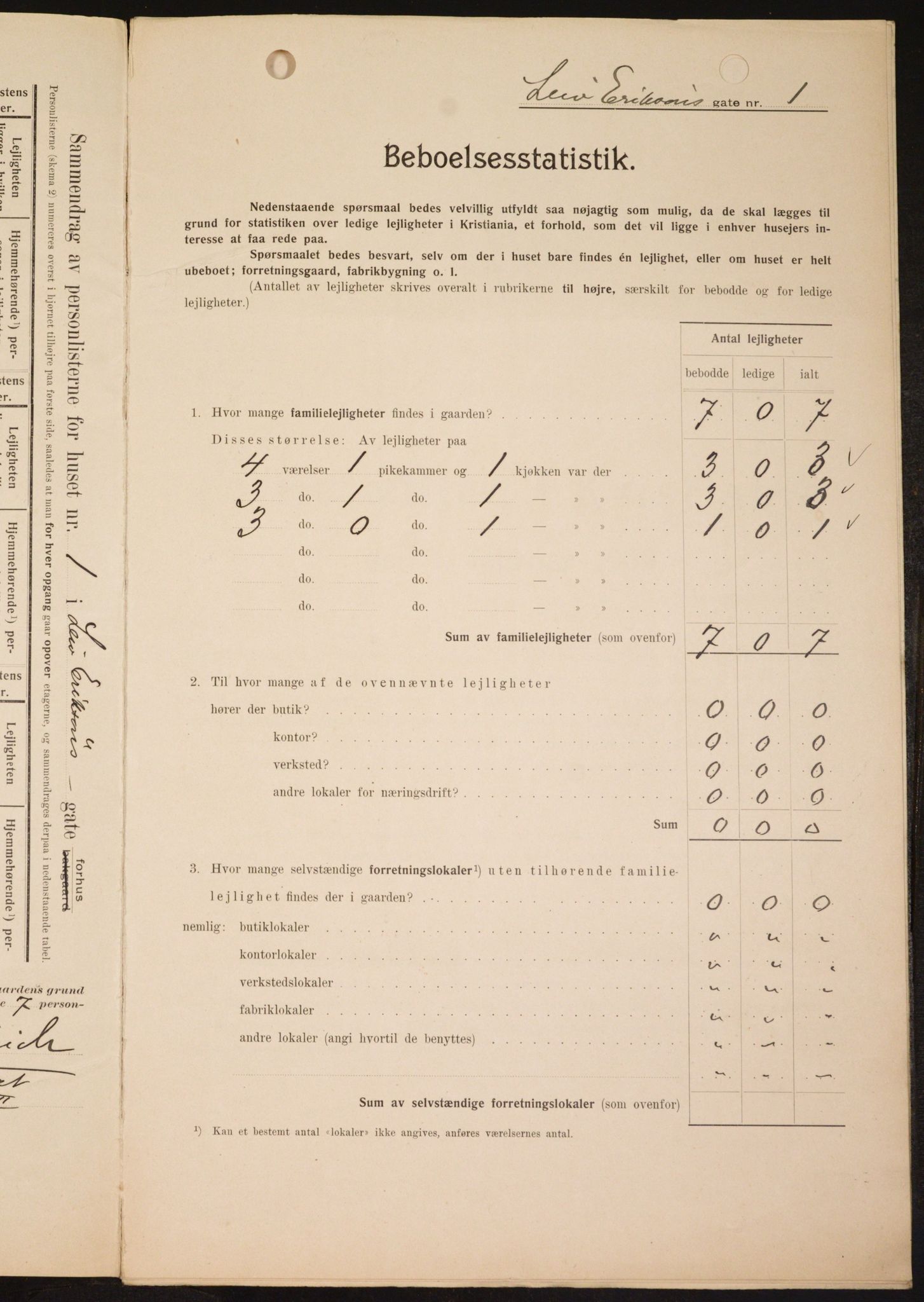 OBA, Municipal Census 1909 for Kristiania, 1909, p. 52403