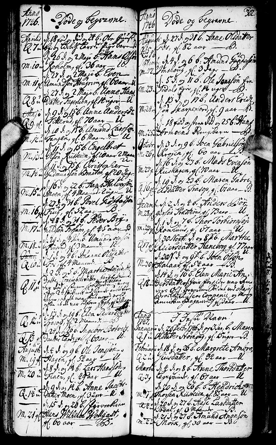 Aurskog prestekontor Kirkebøker, AV/SAO-A-10304a/F/Fa/L0002: Parish register (official) no. I 2, 1735-1766, p. 302