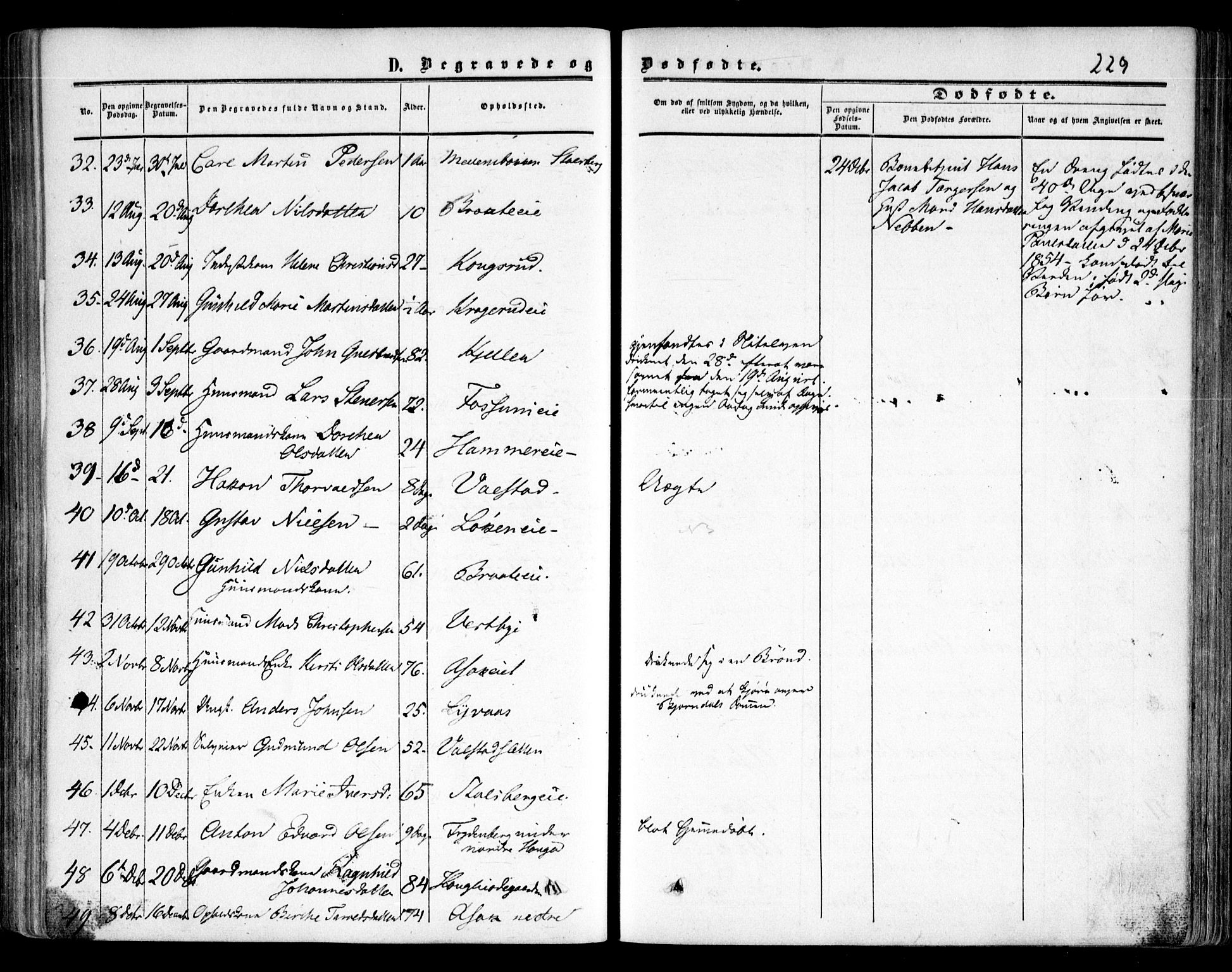 Skedsmo prestekontor Kirkebøker, SAO/A-10033a/F/Fa/L0010: Parish register (official) no. I 10, 1854-1865, p. 229