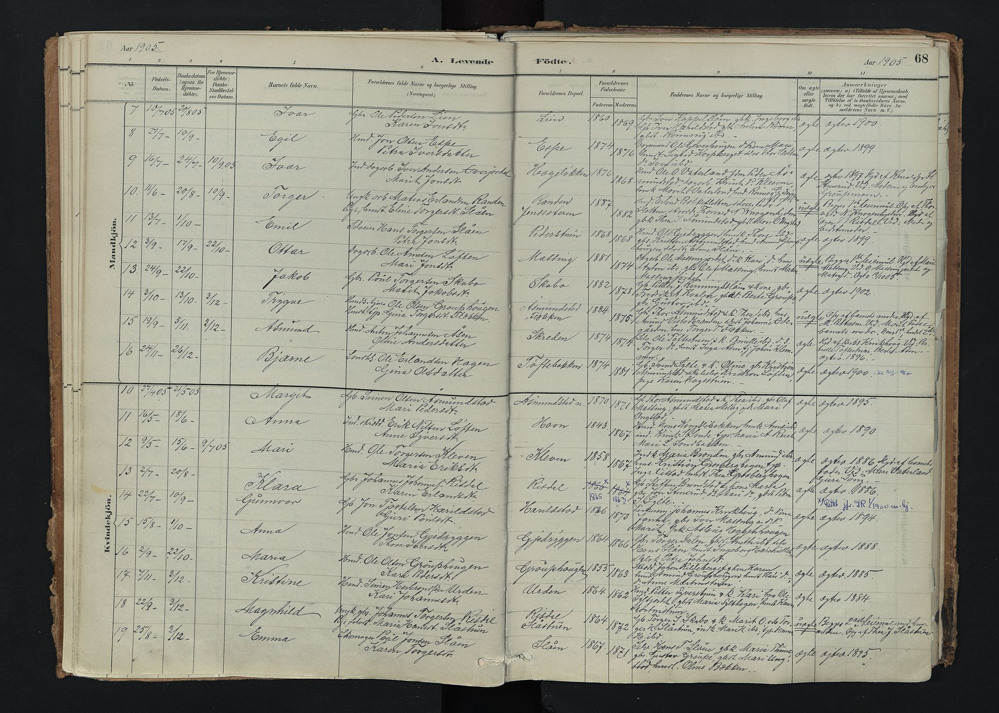 Nord-Fron prestekontor, AV/SAH-PREST-080/H/Ha/Haa/L0005: Parish register (official) no. 5, 1884-1914, p. 68