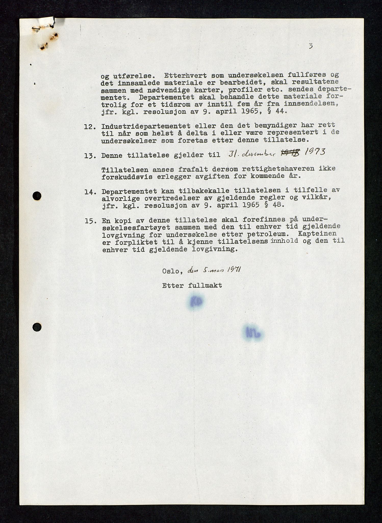 Industridepartementet, Oljekontoret, AV/SAST-A-101348/Da/L0003: Arkivnøkkel 711 Undersøkelser og utforskning, 1963-1971, p. 555