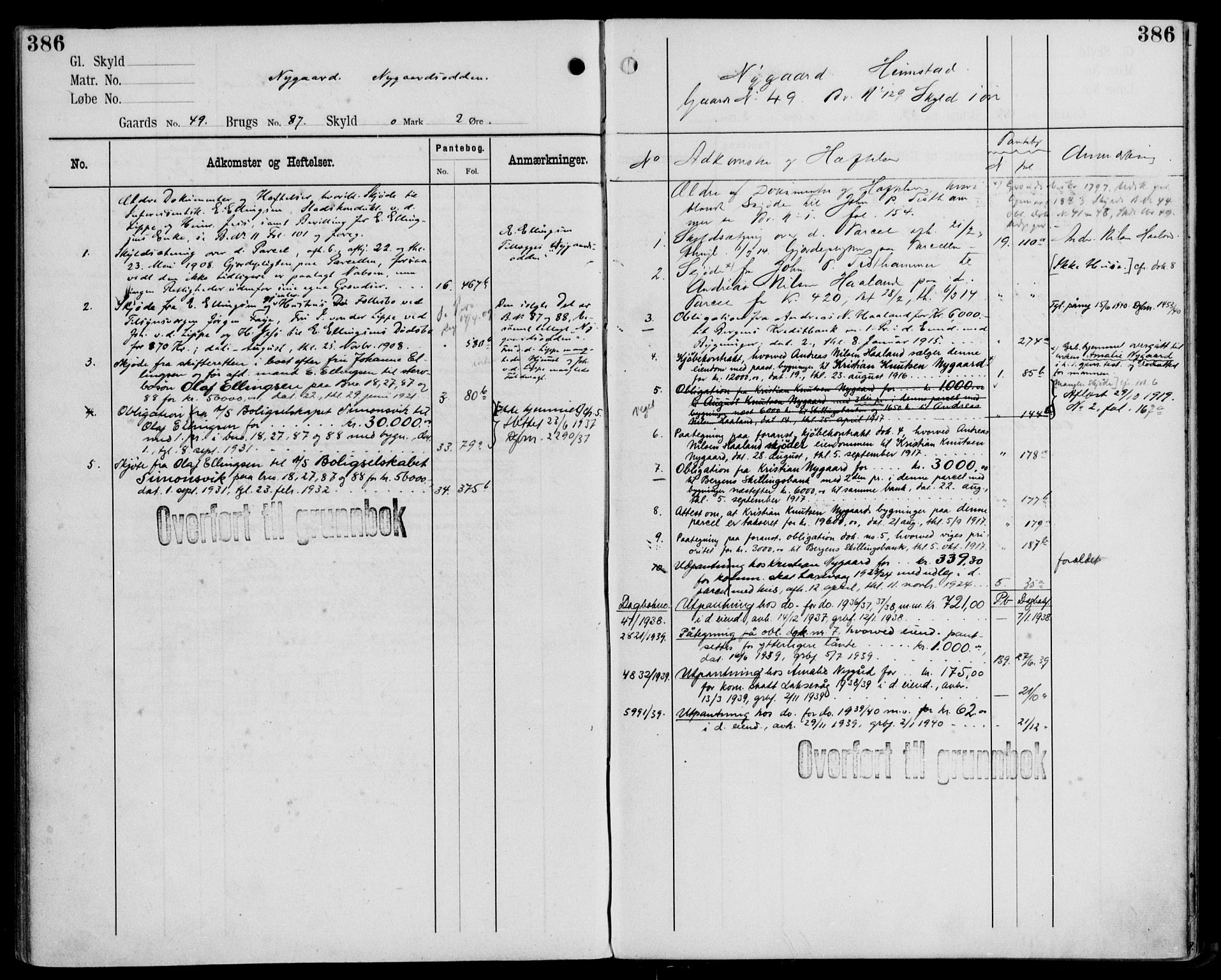 Midhordland sorenskriveri, AV/SAB-A-3001/1/G/Ga/Gab/L0110: Mortgage register no. II.A.b.110, p. 386