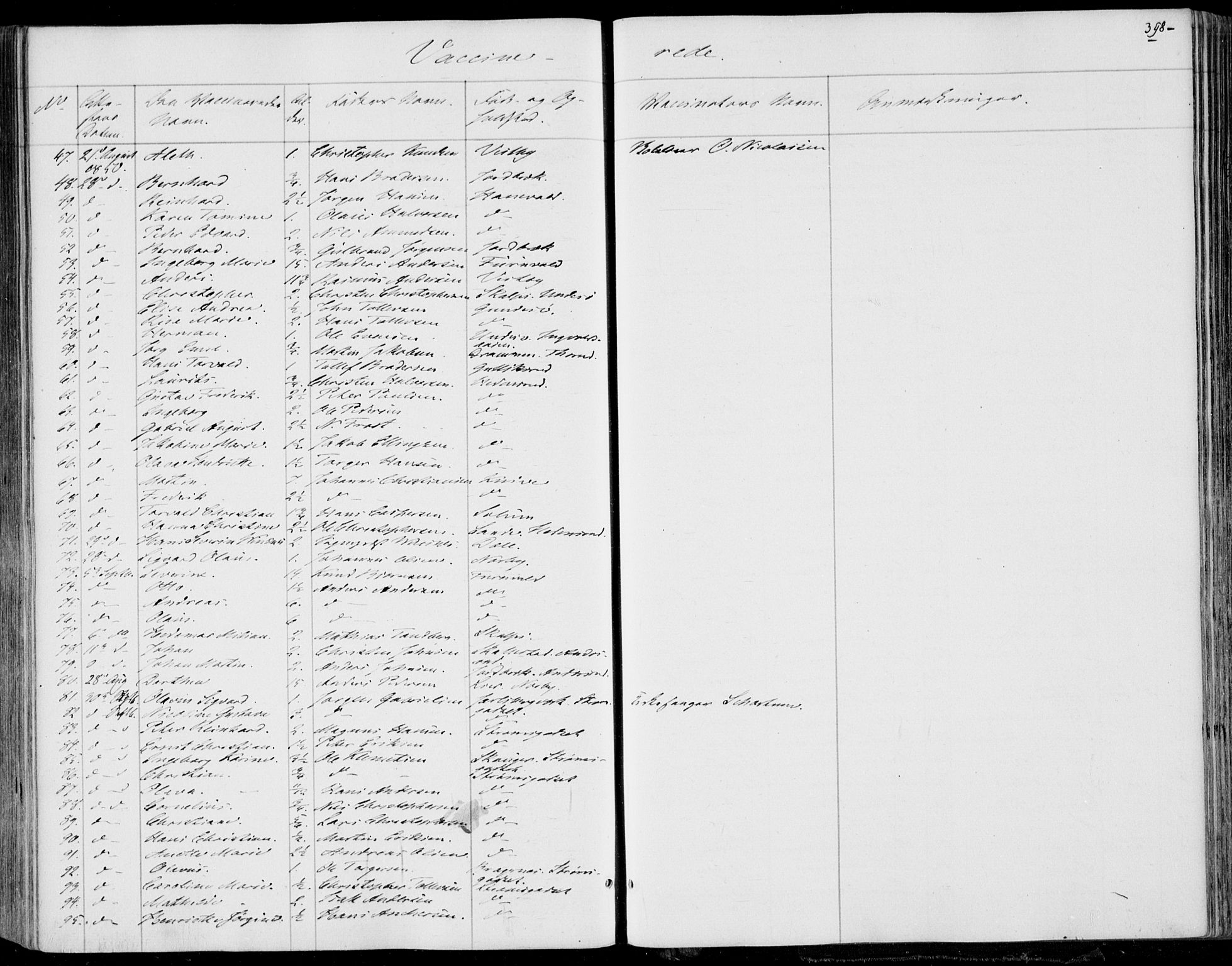 Skoger kirkebøker, SAKO/A-59/F/Fa/L0003: Parish register (official) no. I 3, 1842-1861, p. 398