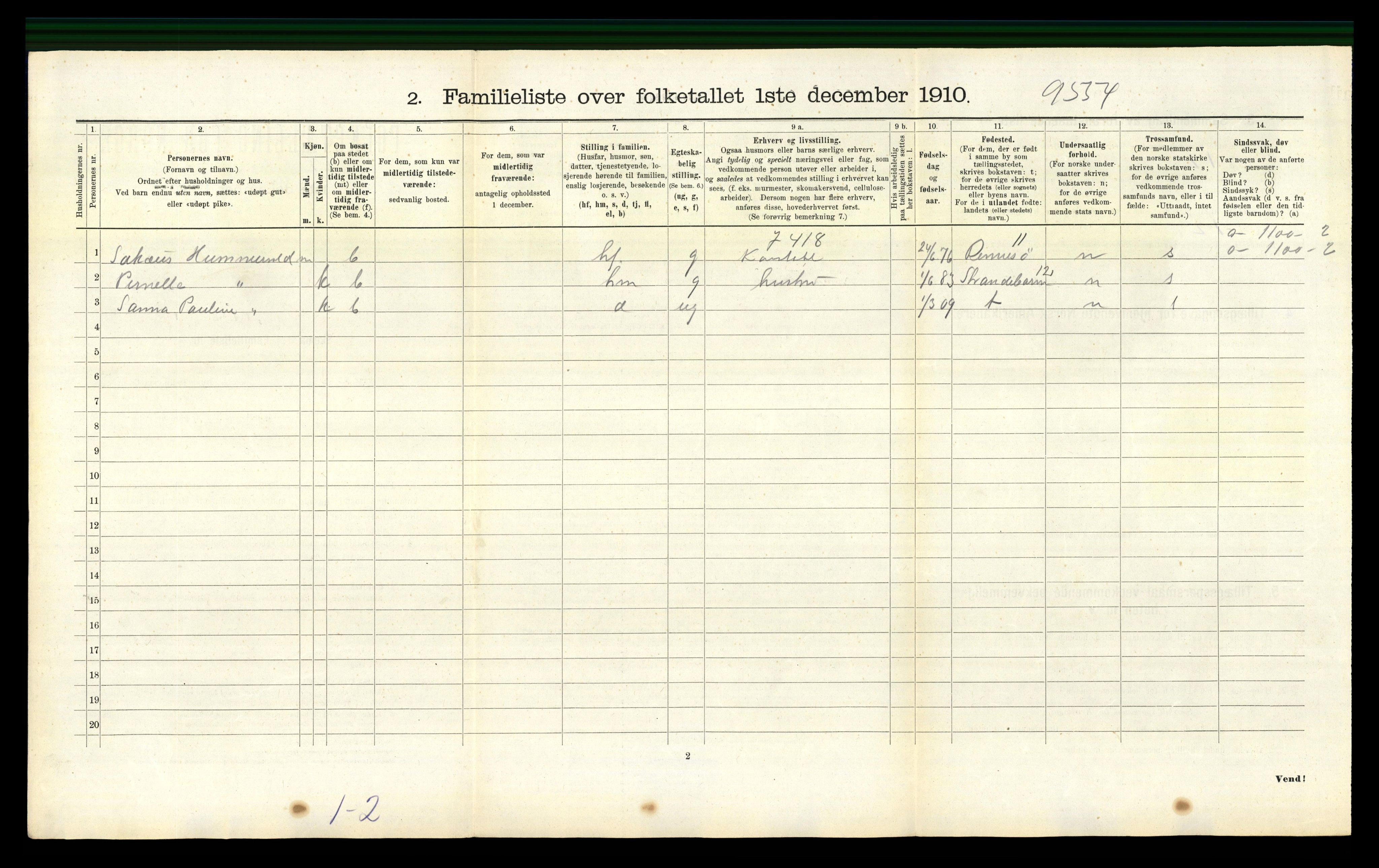 RA, 1910 census for Haugesund, 1910, p. 3997