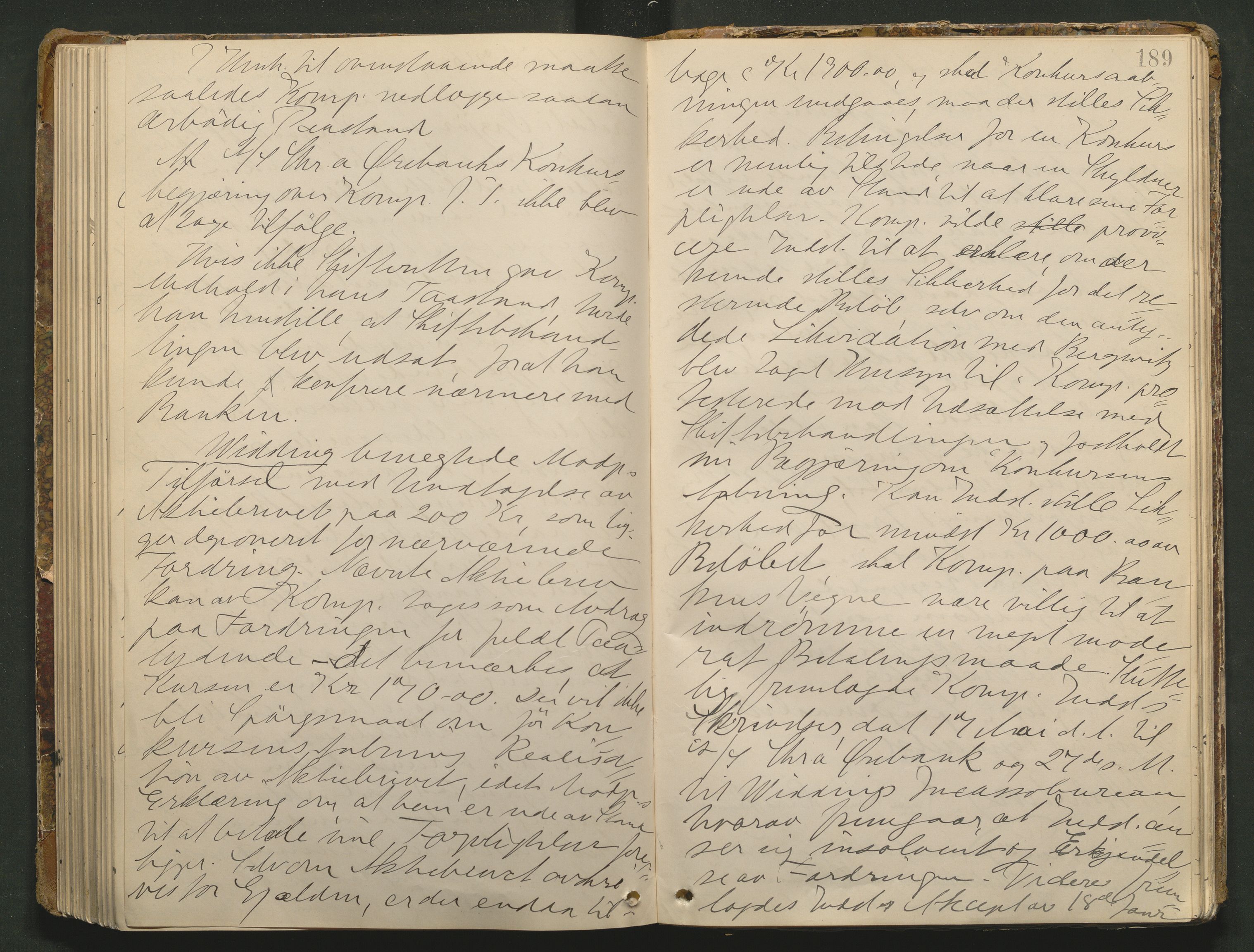 Sør-Gudbrandsdal tingrett, AV/SAH-TING-004/J/Ja/Jad/L0001: Skifteforhandlingsprotokoll - Fåberg og Gausdal, 1899-1911, p. 188b-189a