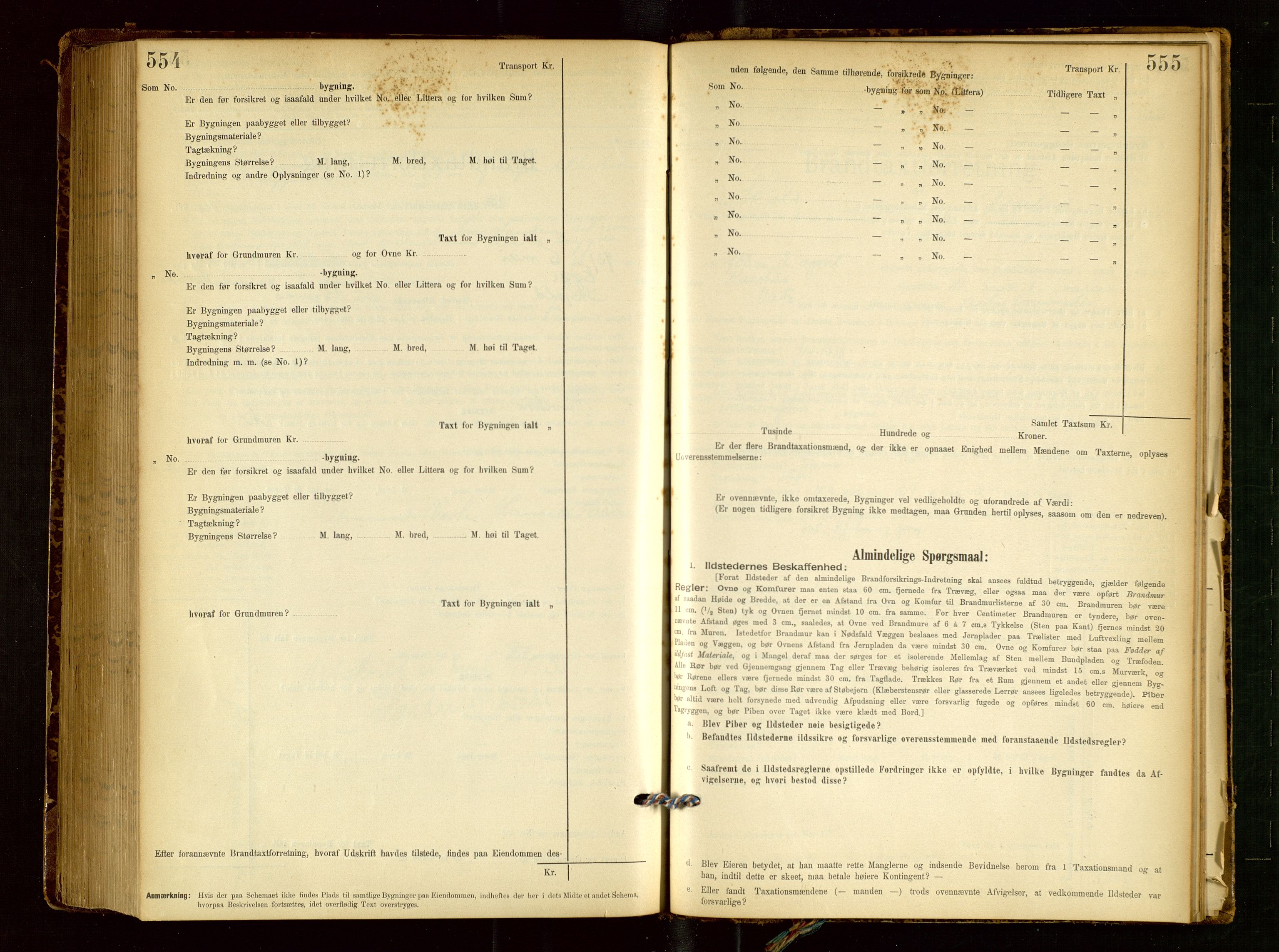 Skjold lensmannskontor, AV/SAST-A-100182/Gob/L0001: "Brandtaxationsprotokol for Skjold Lensmandsdistrikt Ryfylke Fogderi", 1894-1939, p. 554-555