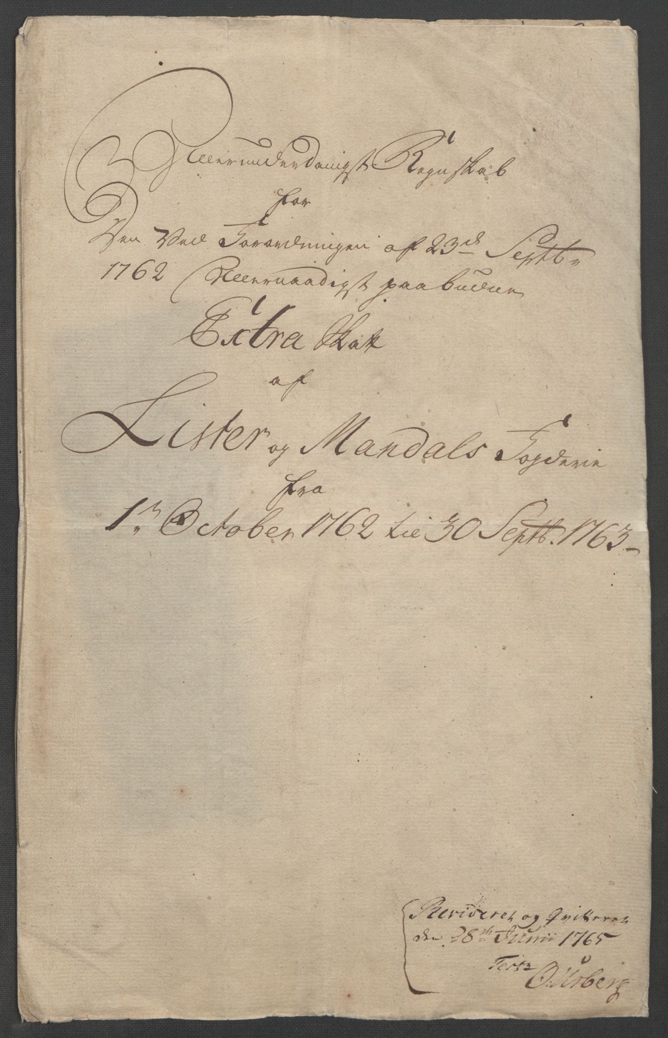 Rentekammeret inntil 1814, Reviderte regnskaper, Fogderegnskap, RA/EA-4092/R45/L2704: Ekstraskatten Lista og Mandal, 1762-1768, p. 4