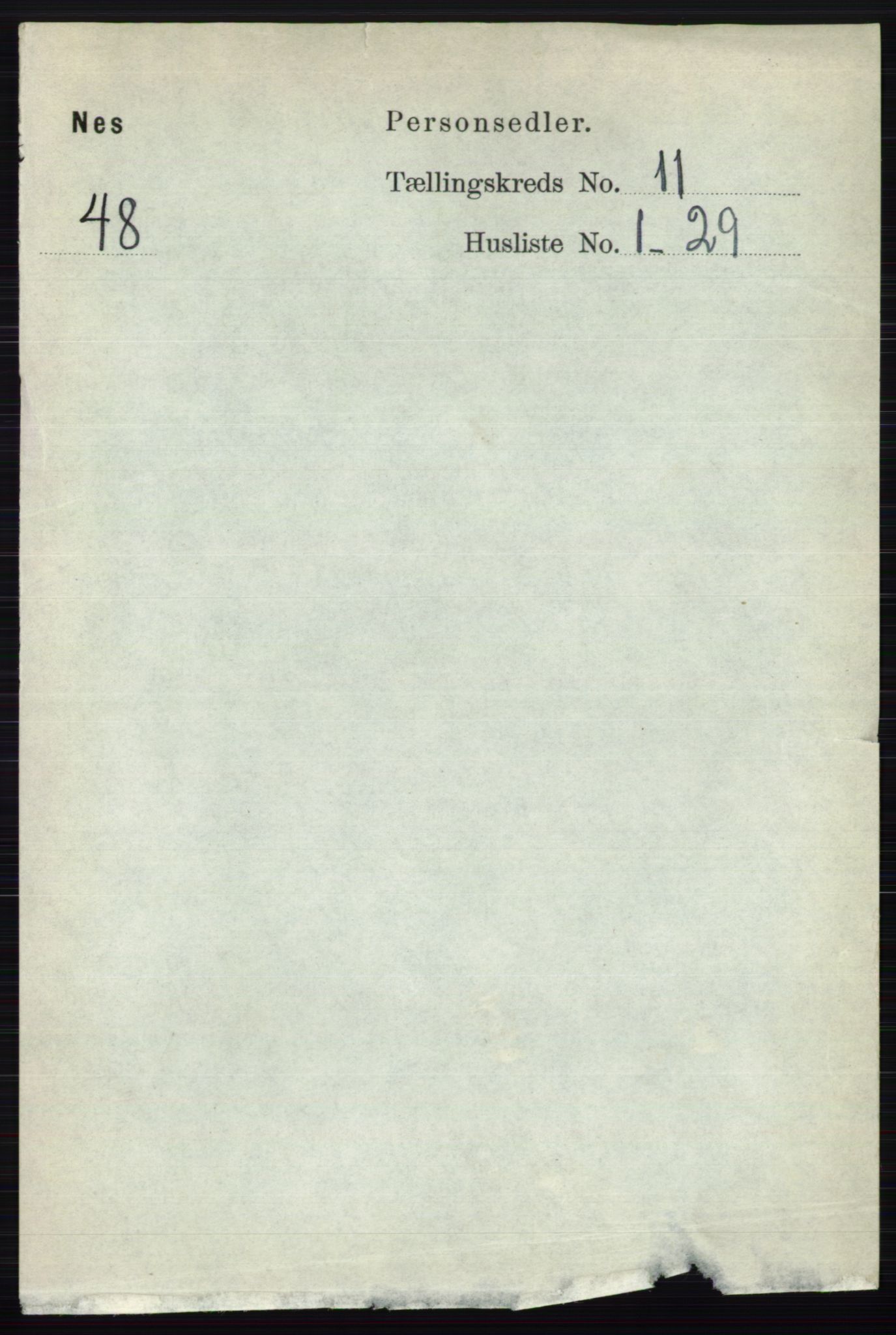 RA, 1891 census for 0236 Nes, 1891, p. 6350