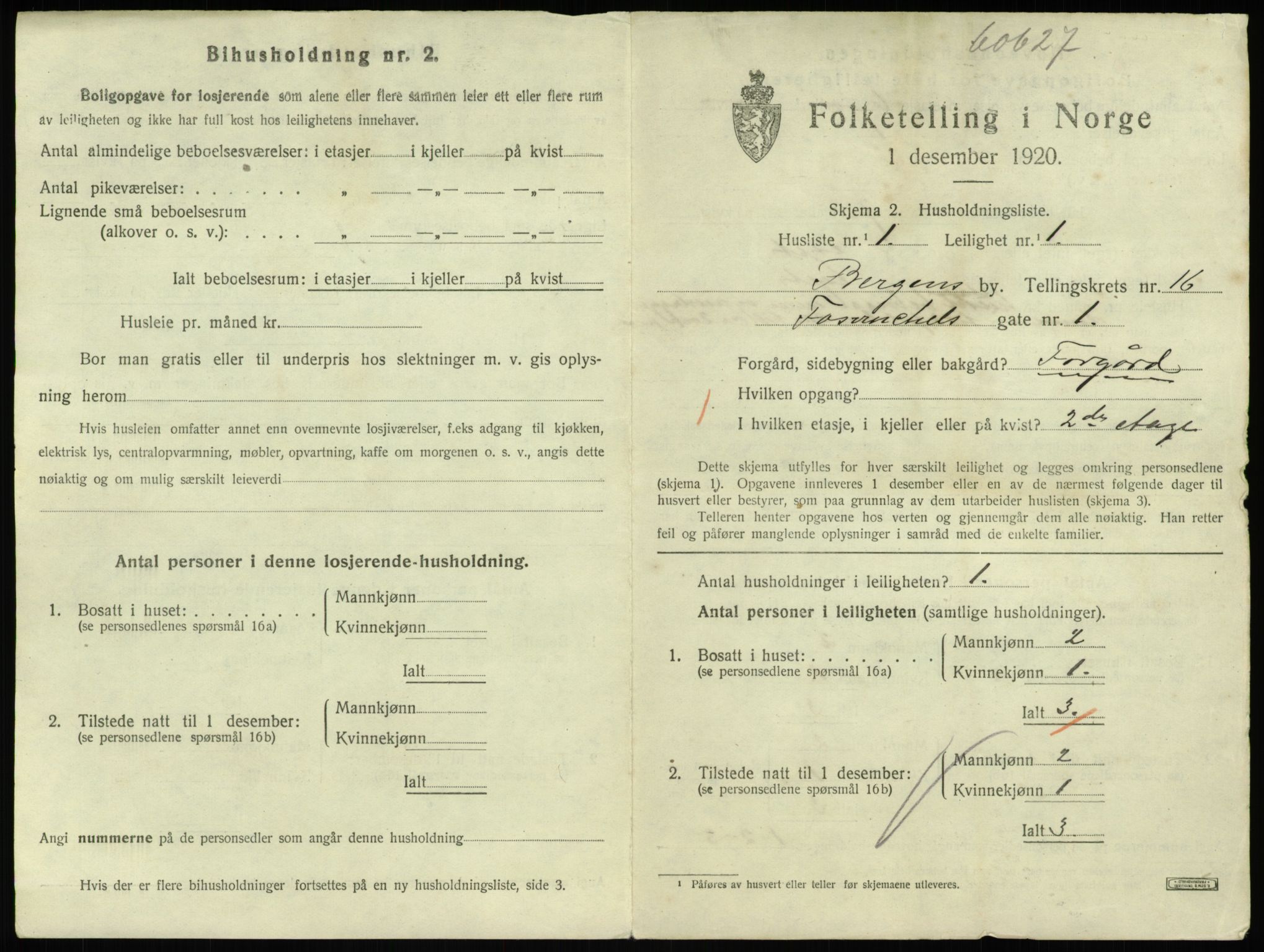 SAB, 1920 census for Bergen, 1920, p. 18978