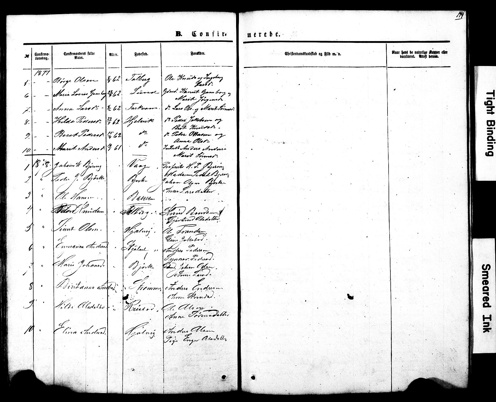 Ministerialprotokoller, klokkerbøker og fødselsregistre - Møre og Romsdal, SAT/A-1454/550/L0618: Parish register (copy) no. 550C01, 1870-1927, p. 149