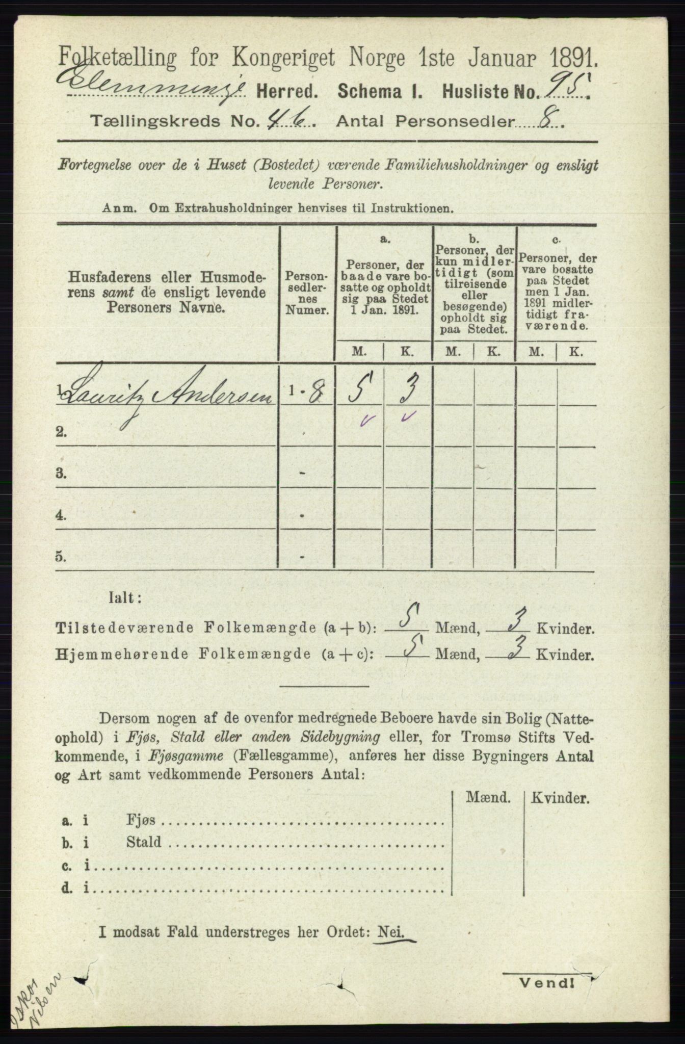 RA, 1891 census for 0132 Glemmen, 1891, p. 4828